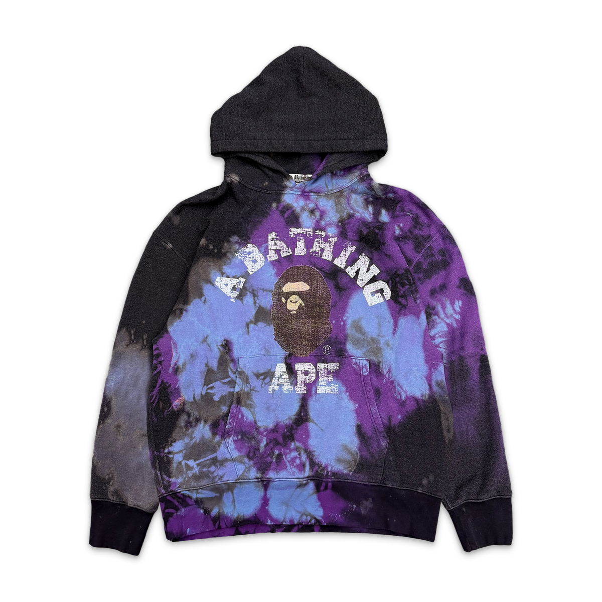BAPE Tie Dye College Relaxed Fit Pullover Hoodie 
