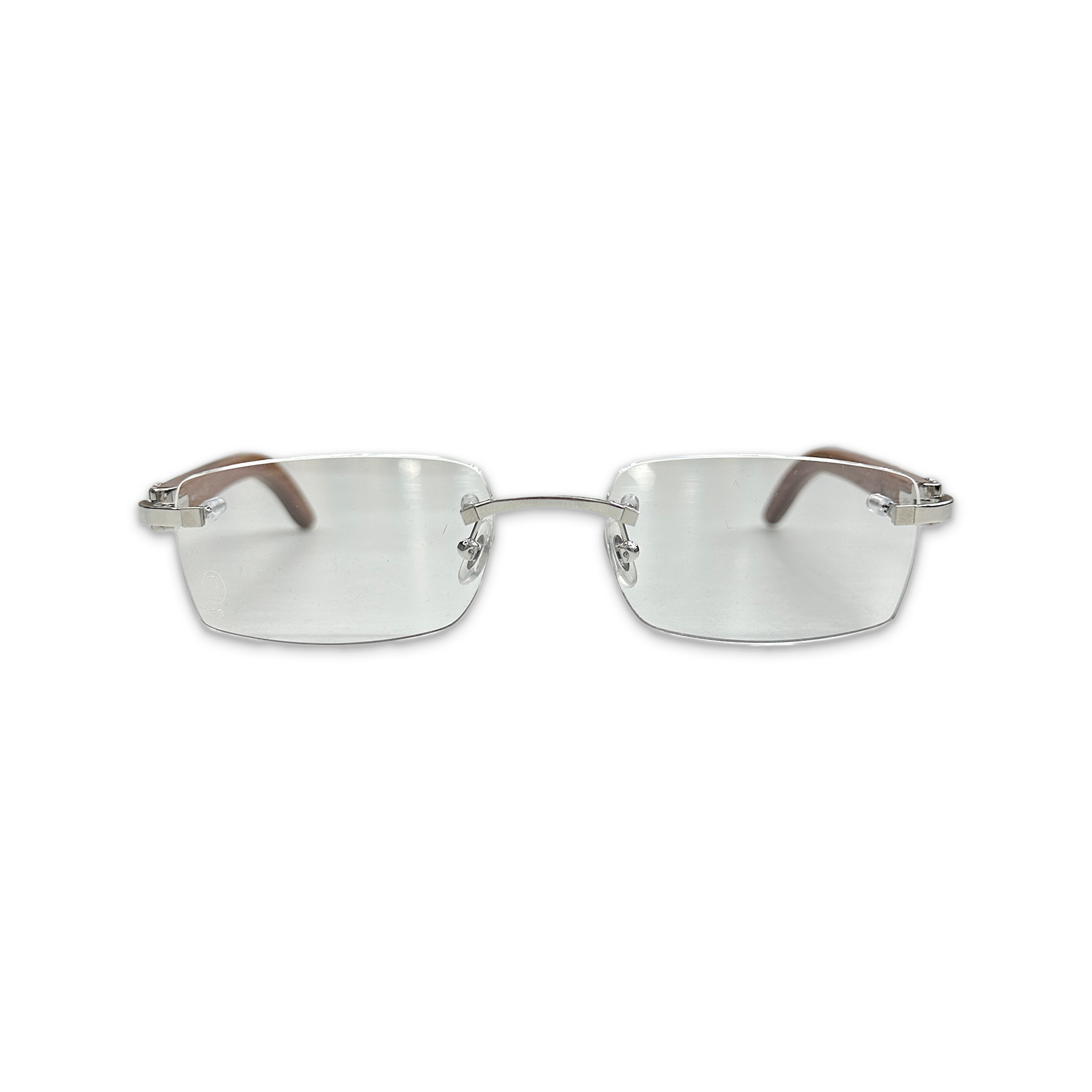 Cartier, Cartier Wood Frame Sunglasses "Clear/Brown"