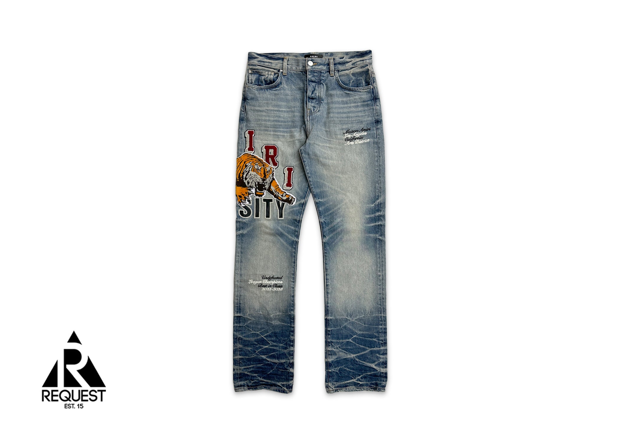 Varsity Tiger Straight Leg Jeans "Clay Indigo"