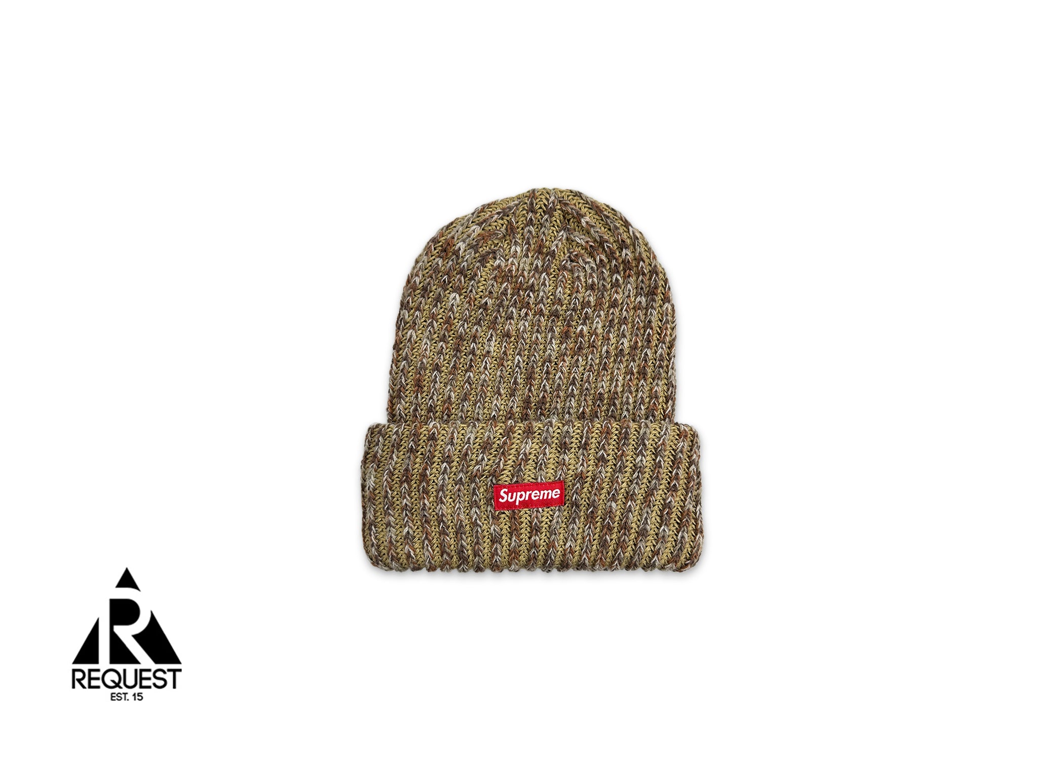 Rainbow Space Dye Loose Gauge Beanie "Tan"