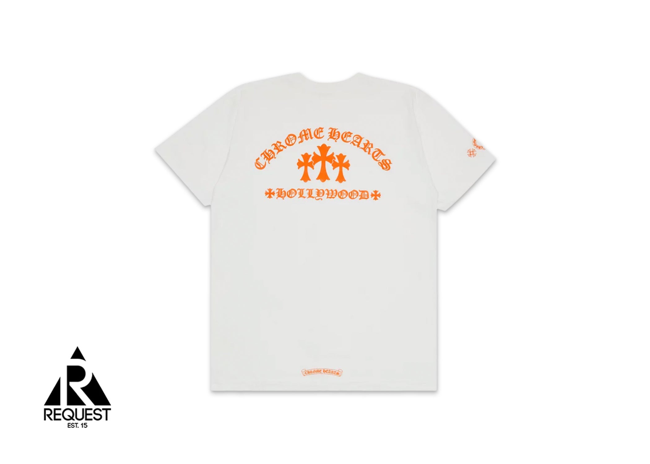 Chrome Hearts Orange Triple Cross Hollywood Tee "White"