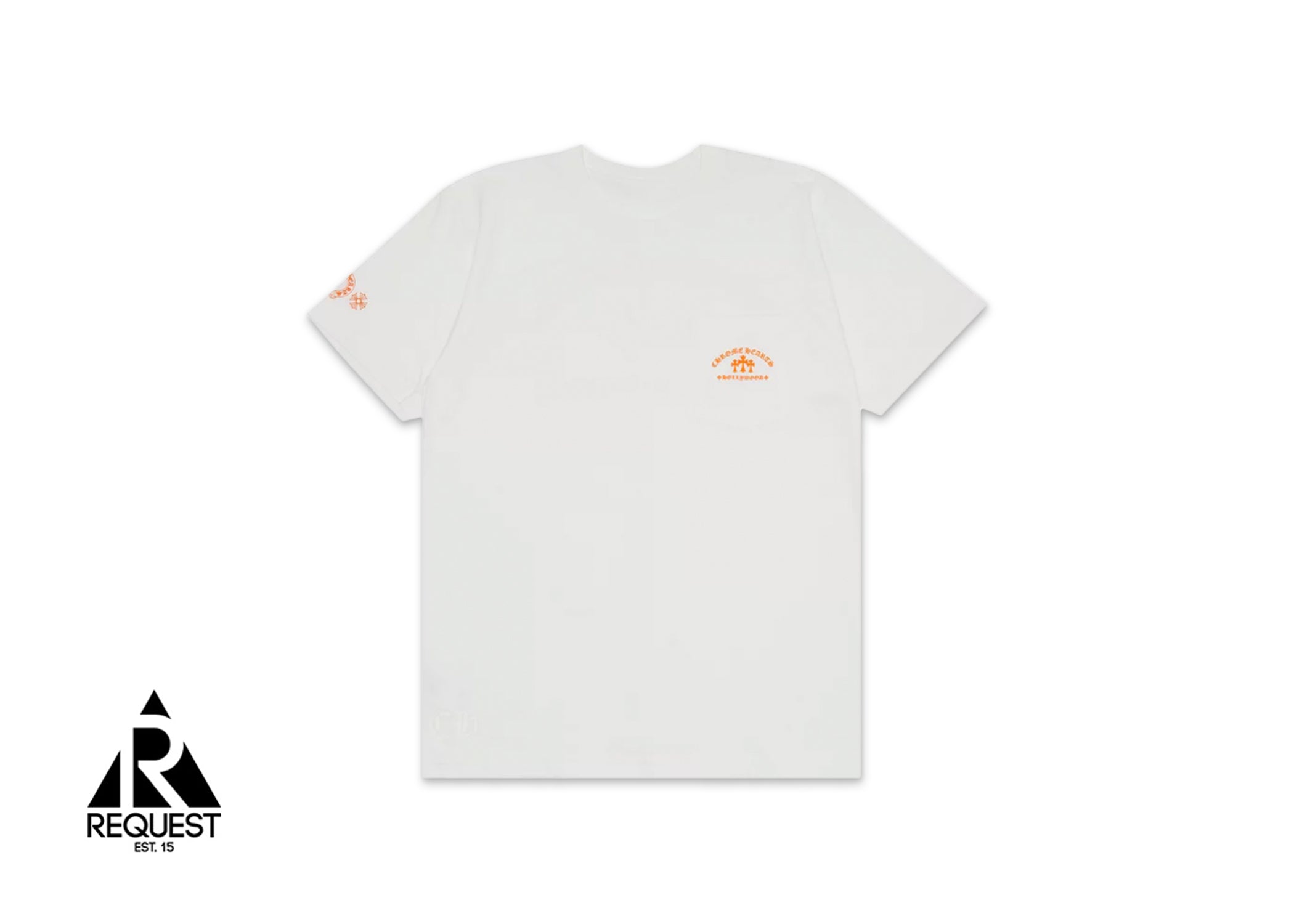 Chrome Hearts Orange Triple Cross Hollywood Tee "White"