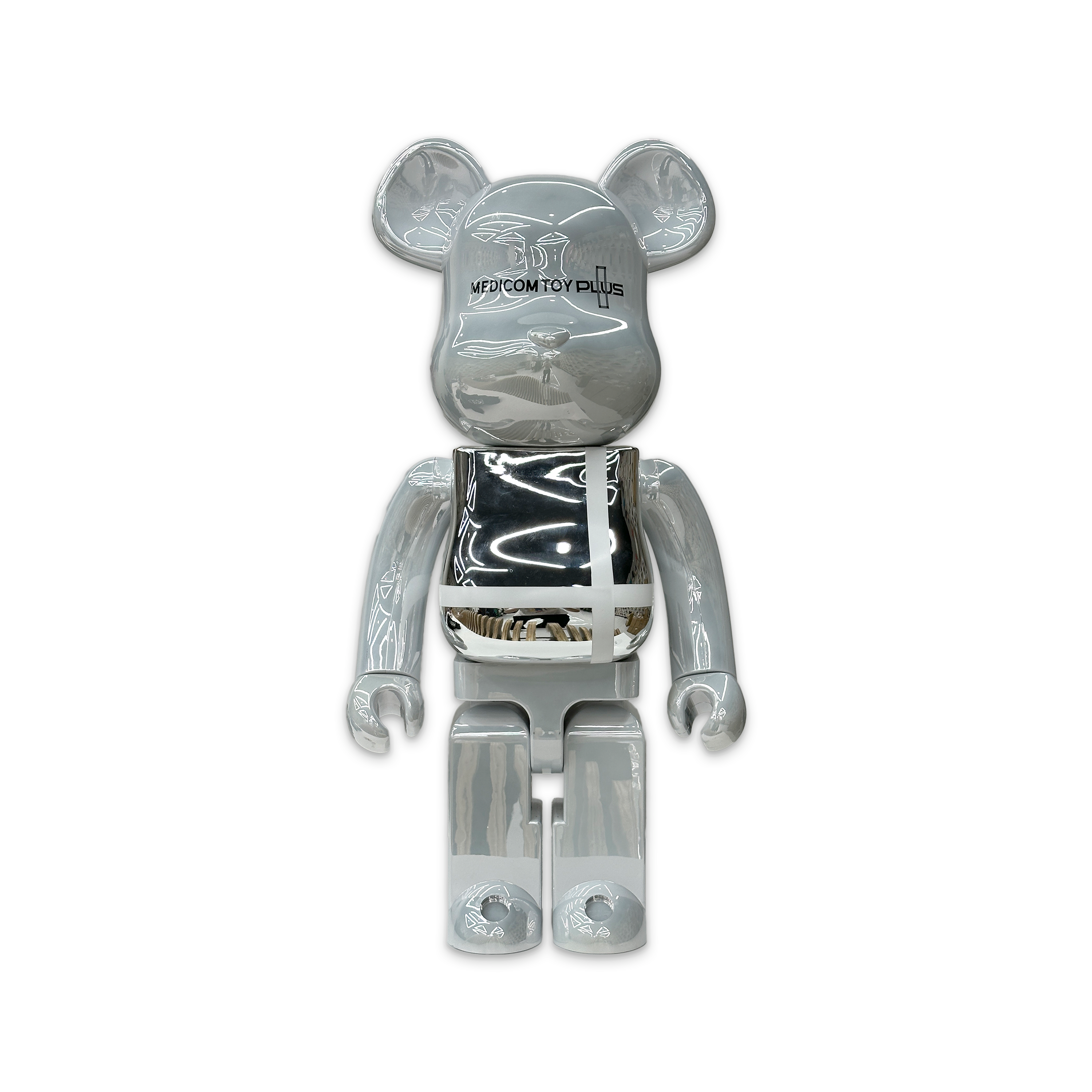 Medicom, Medicom Toy Plus Bearbrick 1000% "White Chrome"