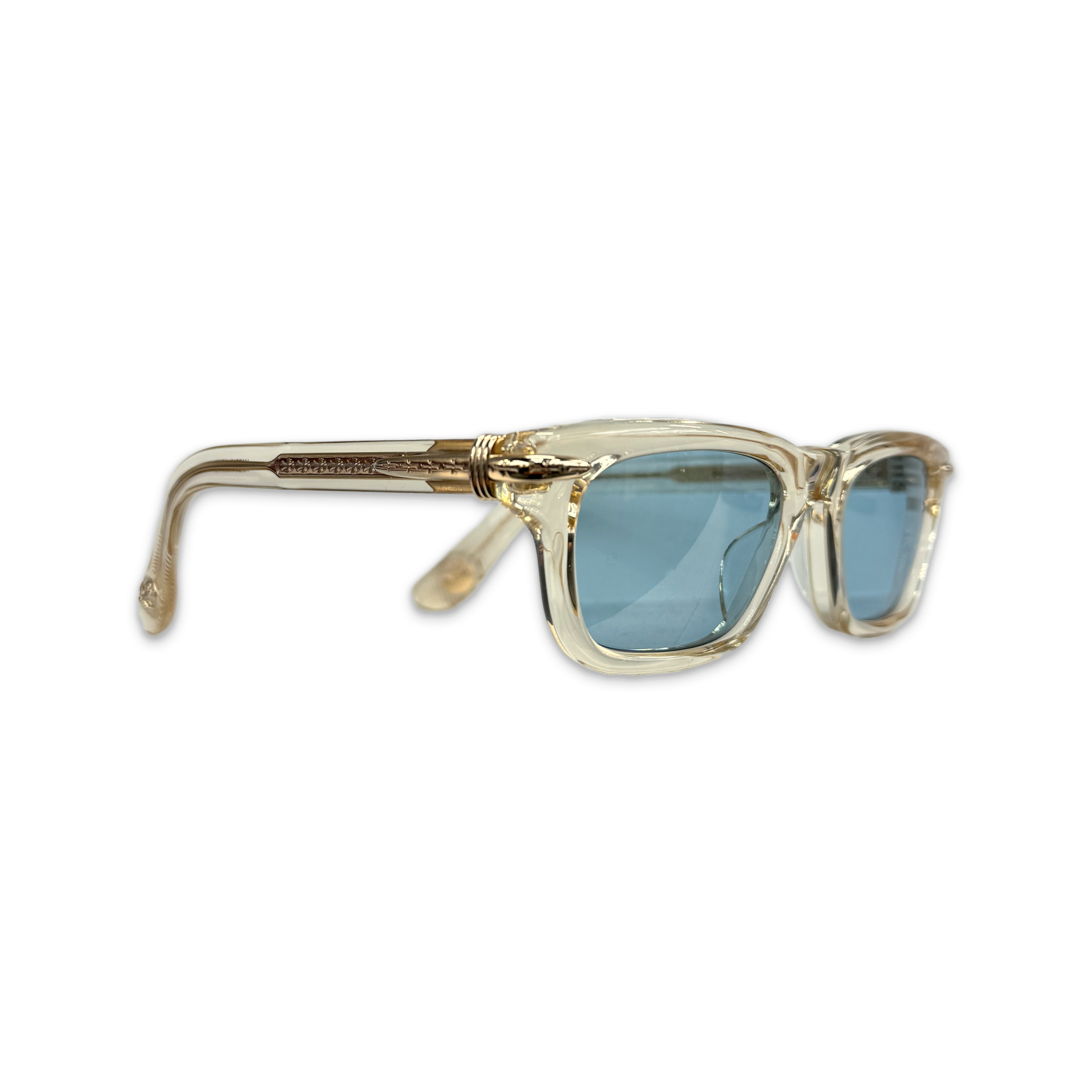 Chrome Hearts, Trypoleagain Sunglasses "Transparent Yellow/Gold"