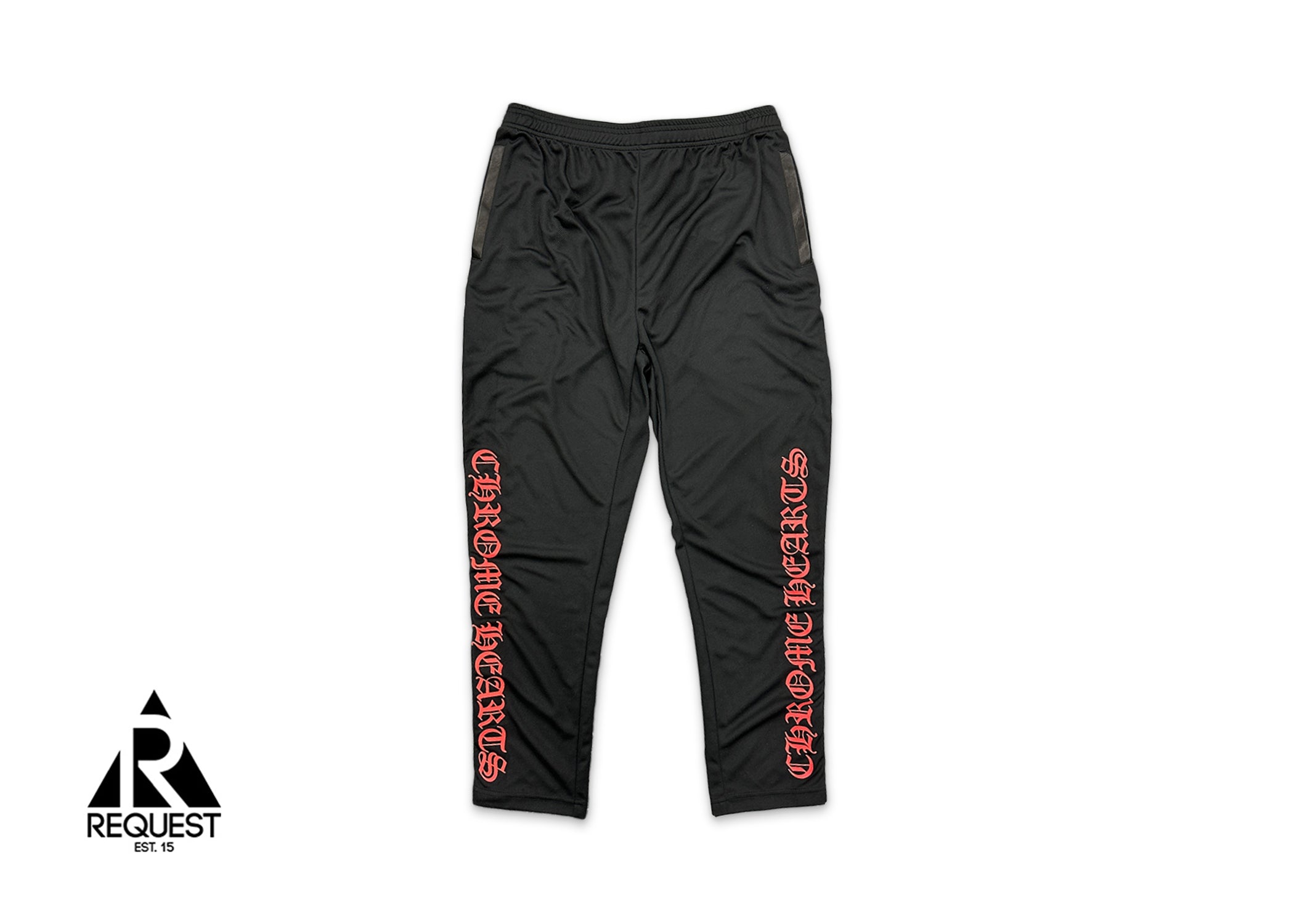 Side Stripe Track Pants "Black & Red"