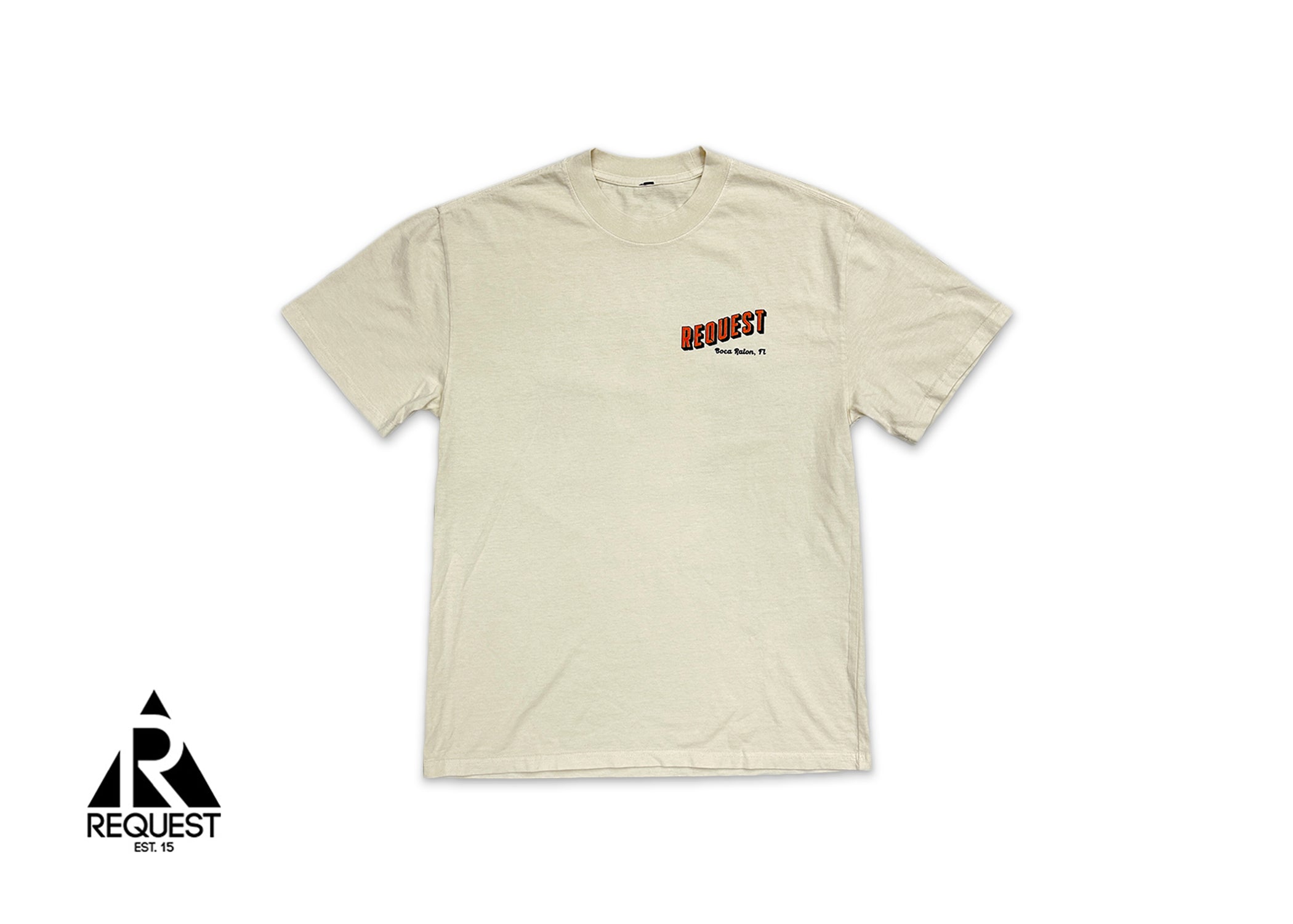 Request Boca Raton Tee "Cream”