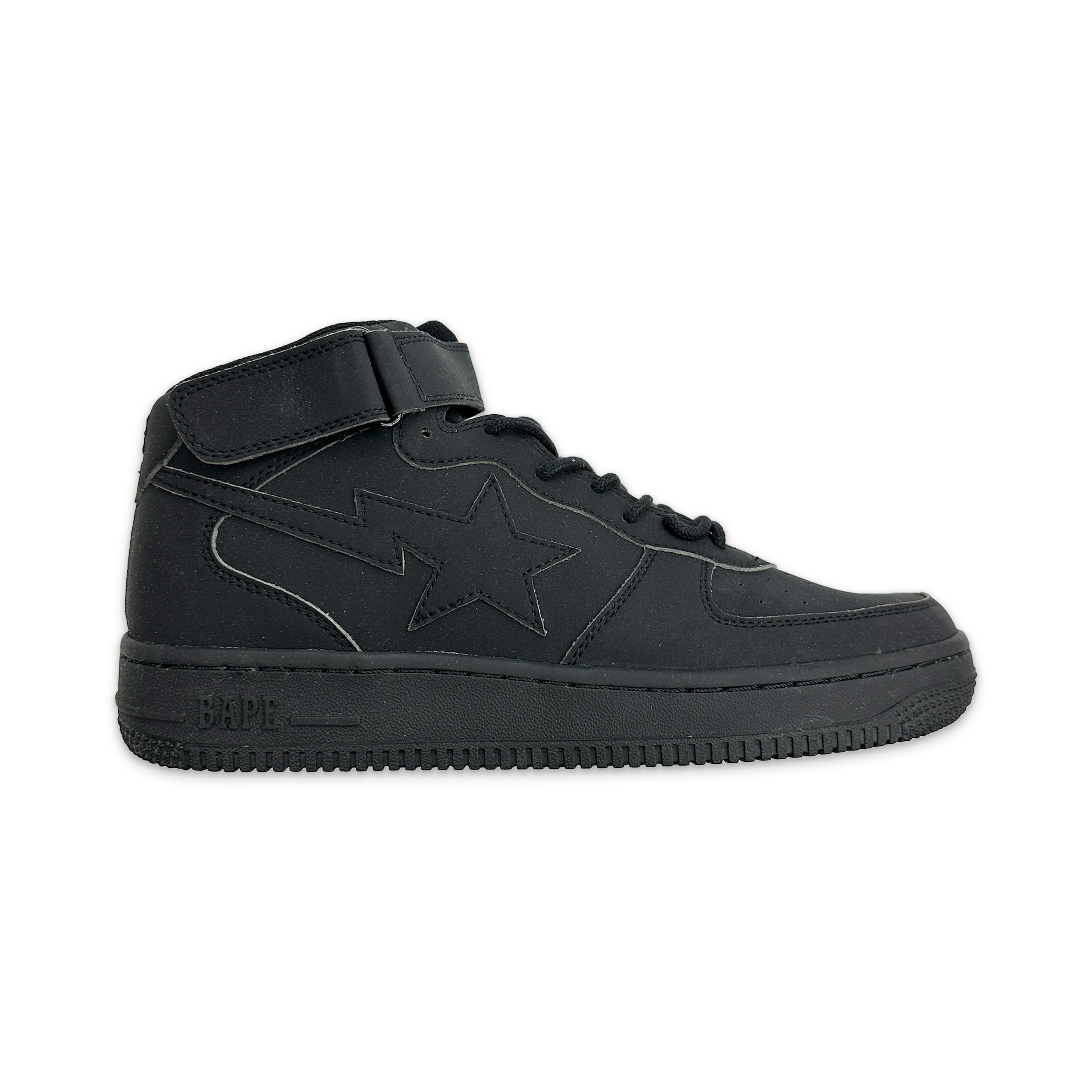 A Bathing Ape (BAPE), Bapesta Mid “Triple Black Nubuck"