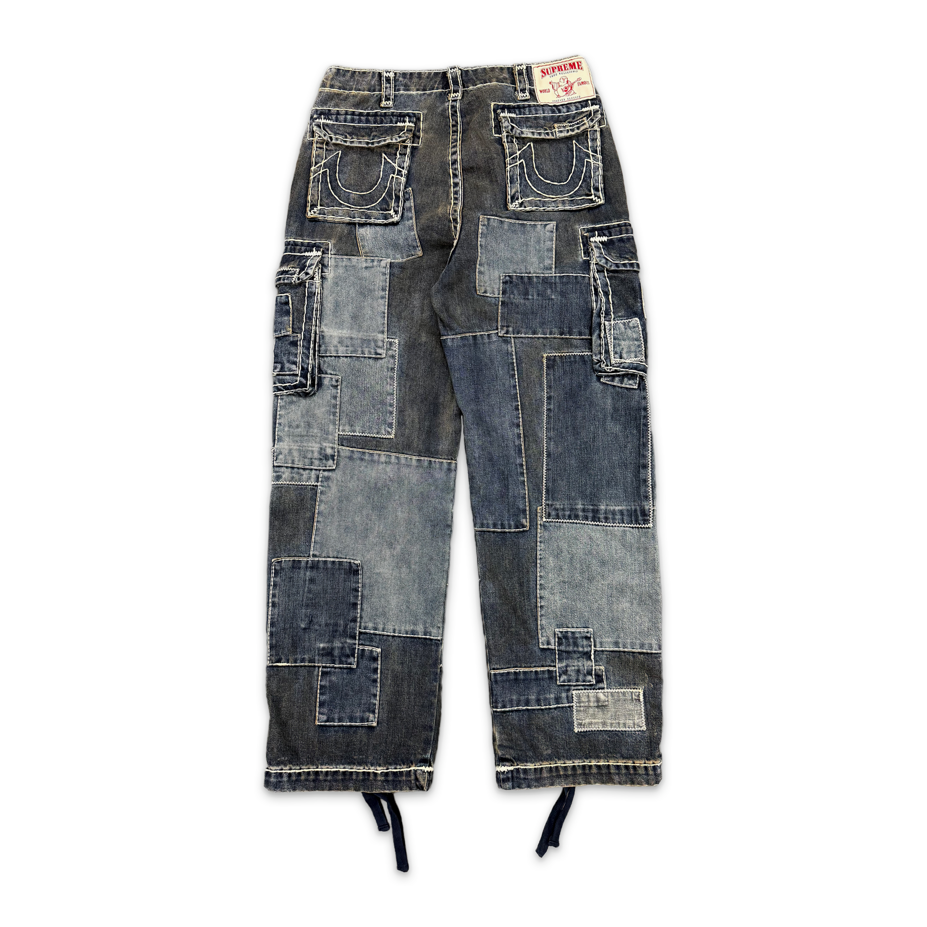 True Religion Patchwork Cargo Pants FW25 "Dirty Indigo"