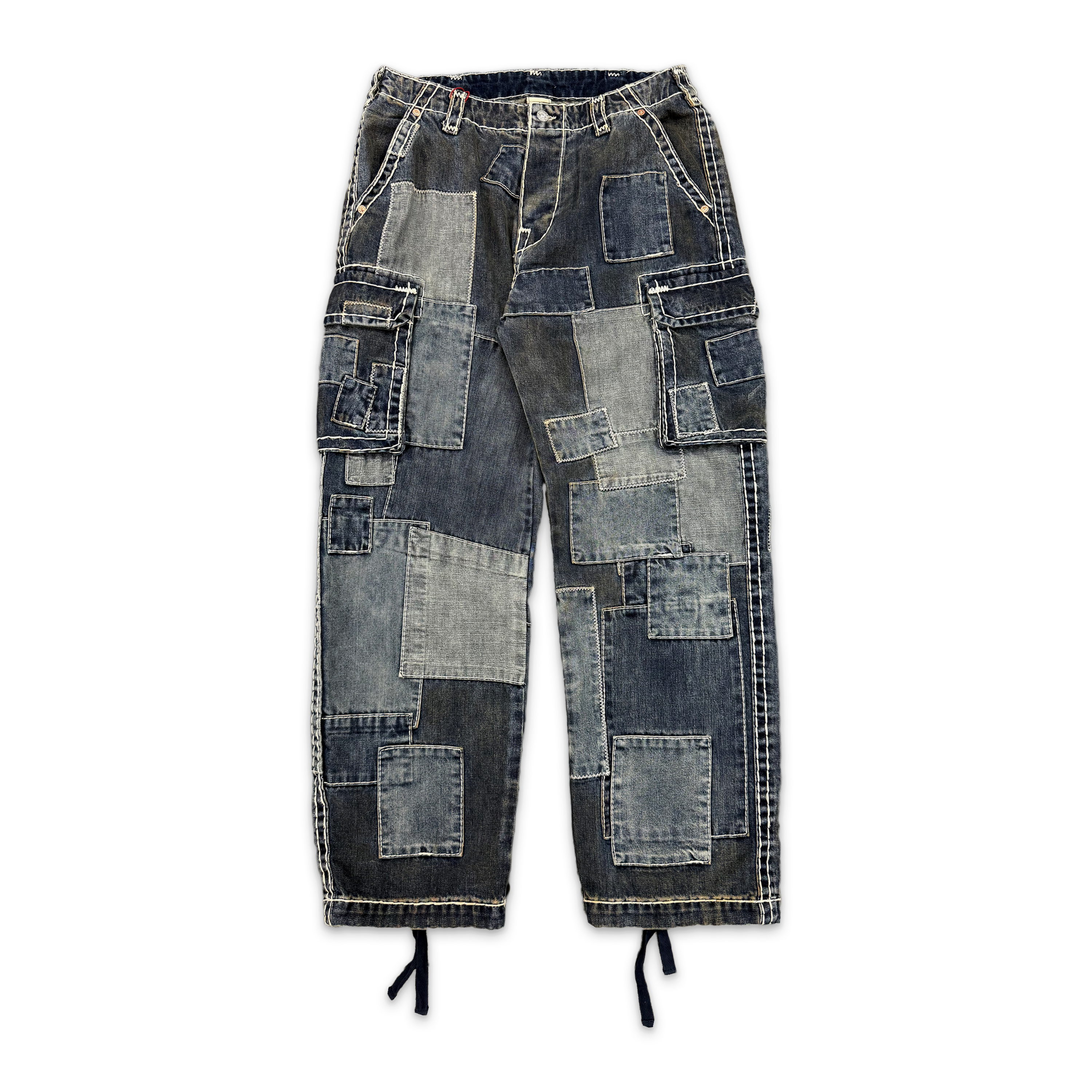 True Religion Patchwork Cargo Pants FW25 "Dirty Indigo"