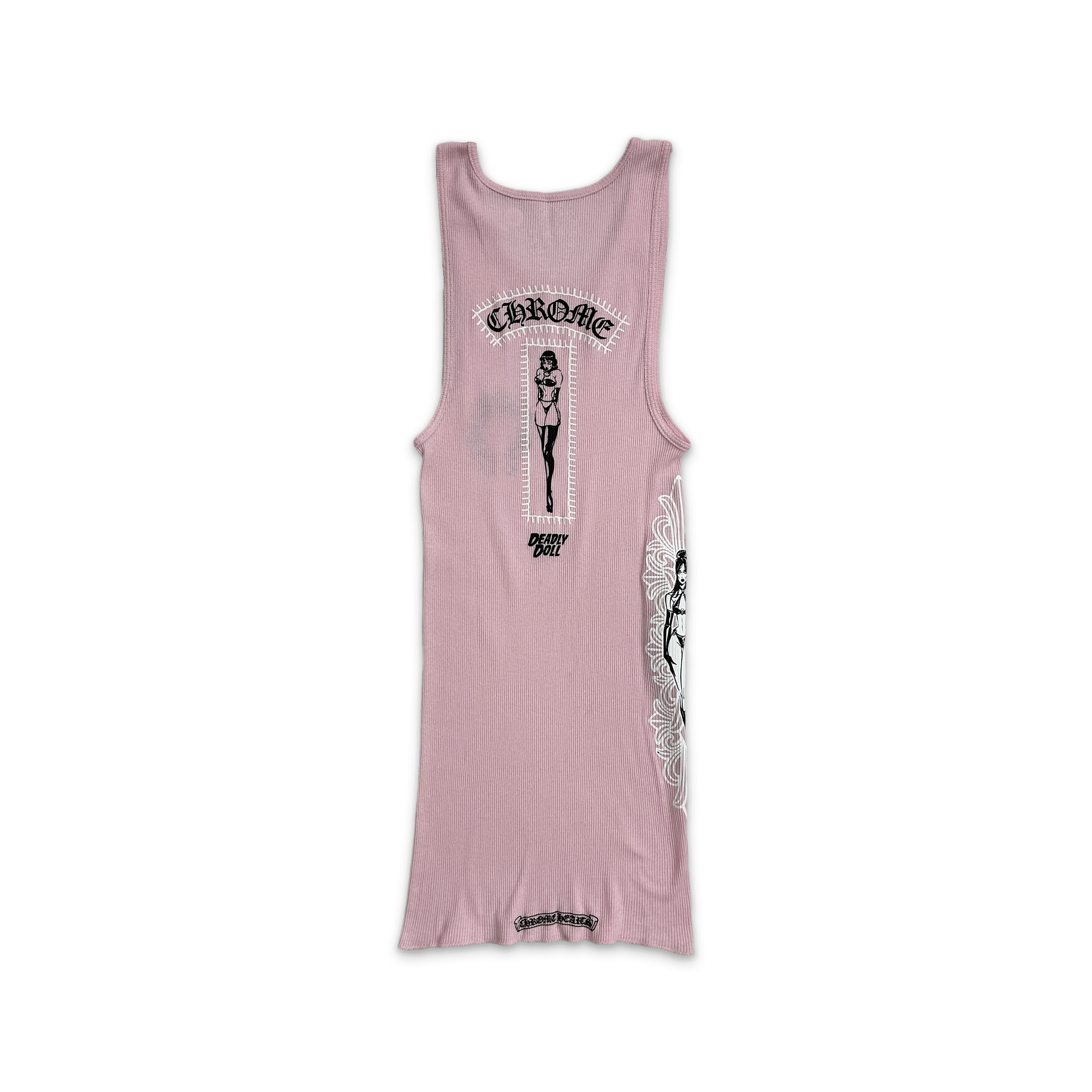 Deadly Doll Rib Art Basel Tank Top "Pink"