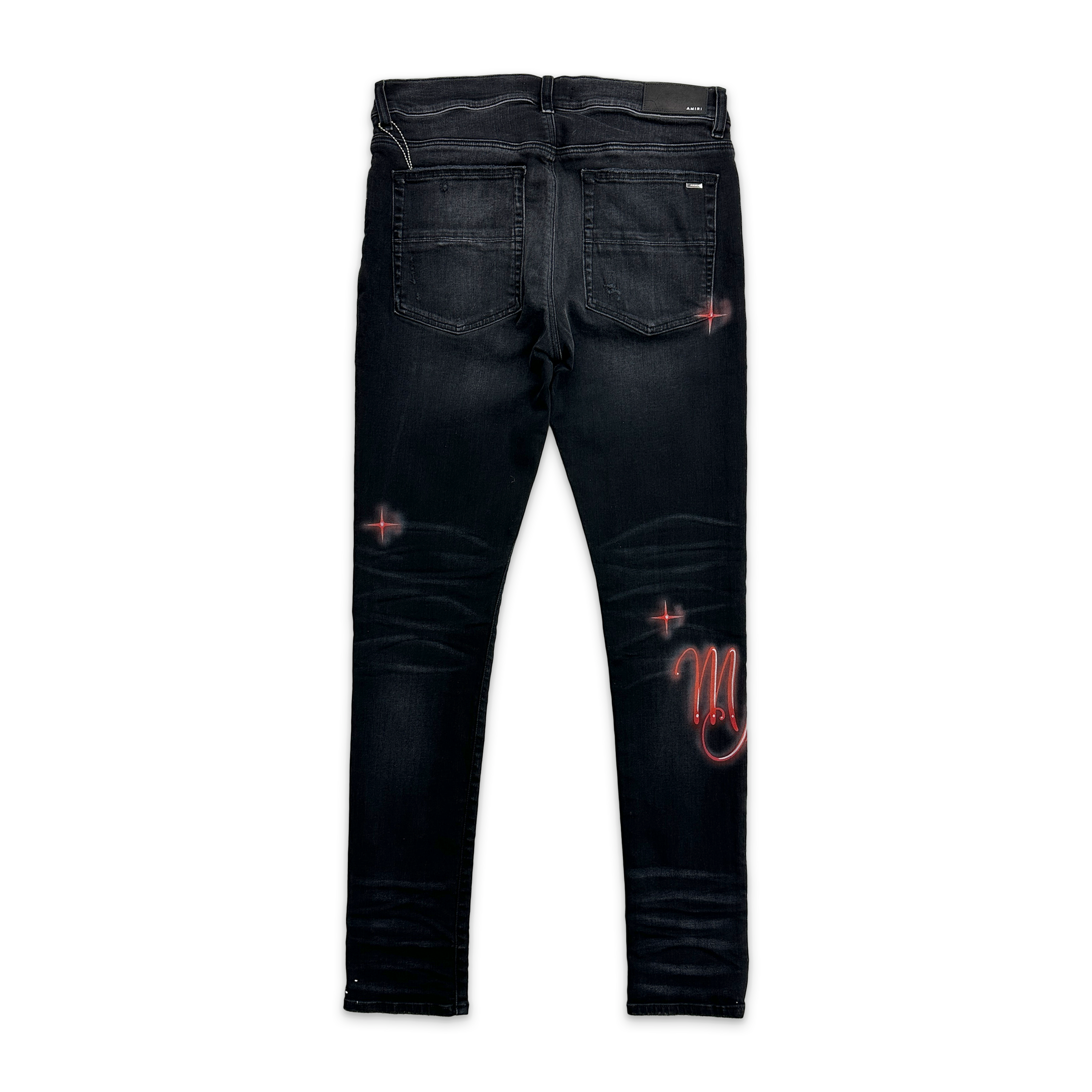 Amiri, Airbrushed Logo Jeans "Black"