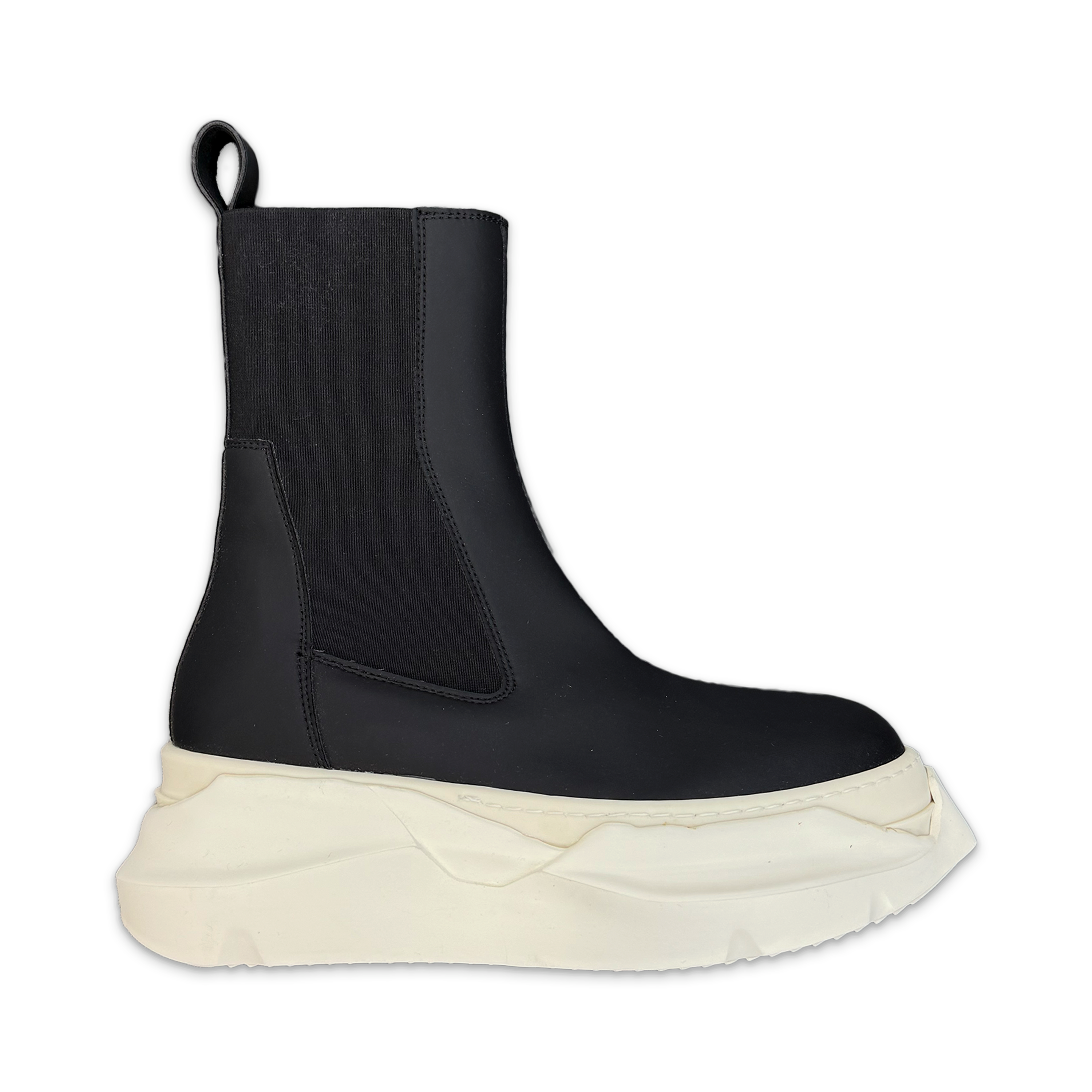 Rick Owens DRKSHDW, Beetle Abstract Boots "Black Milk"