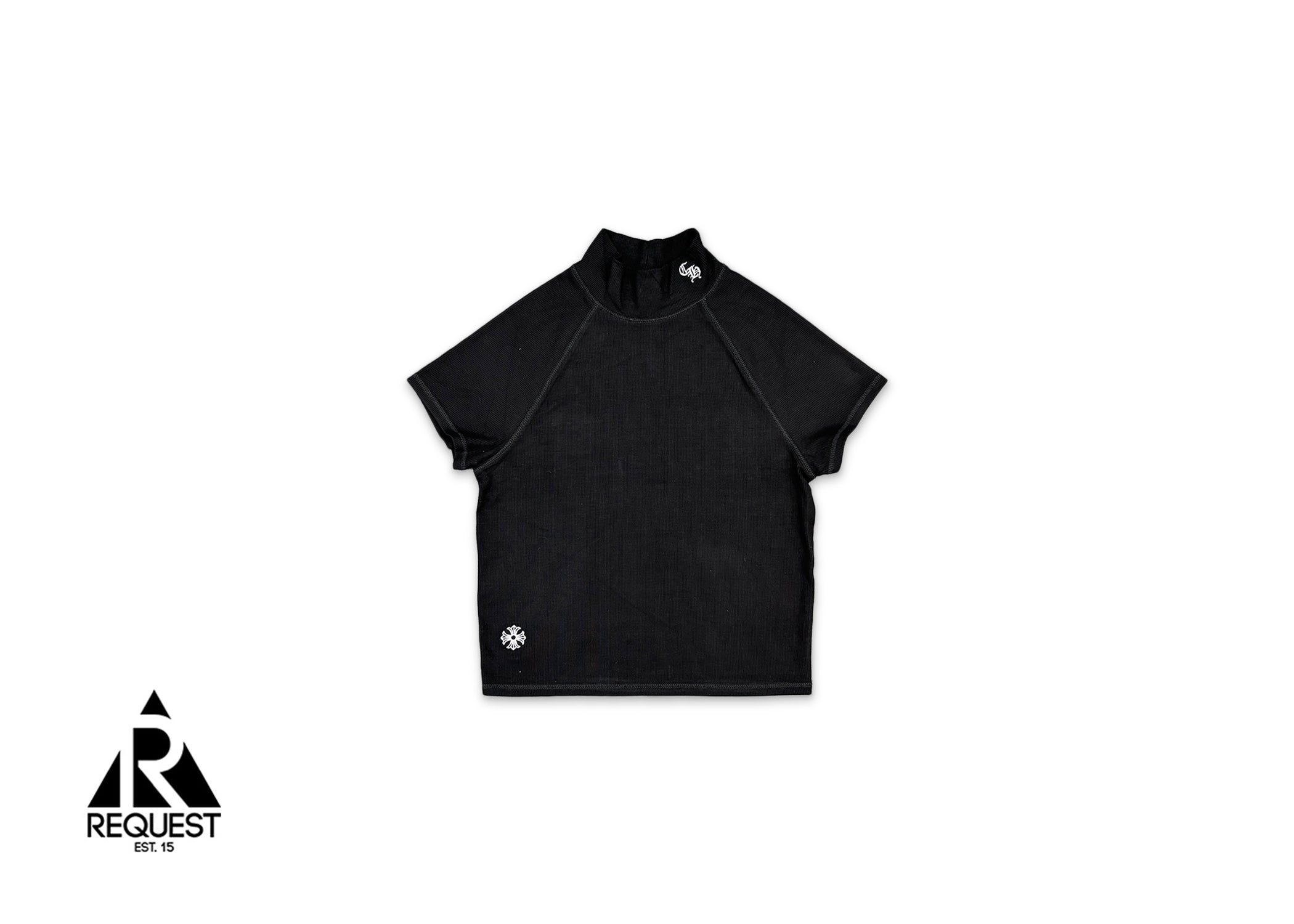 Ribbed Mock Neck Top "Black" (W)