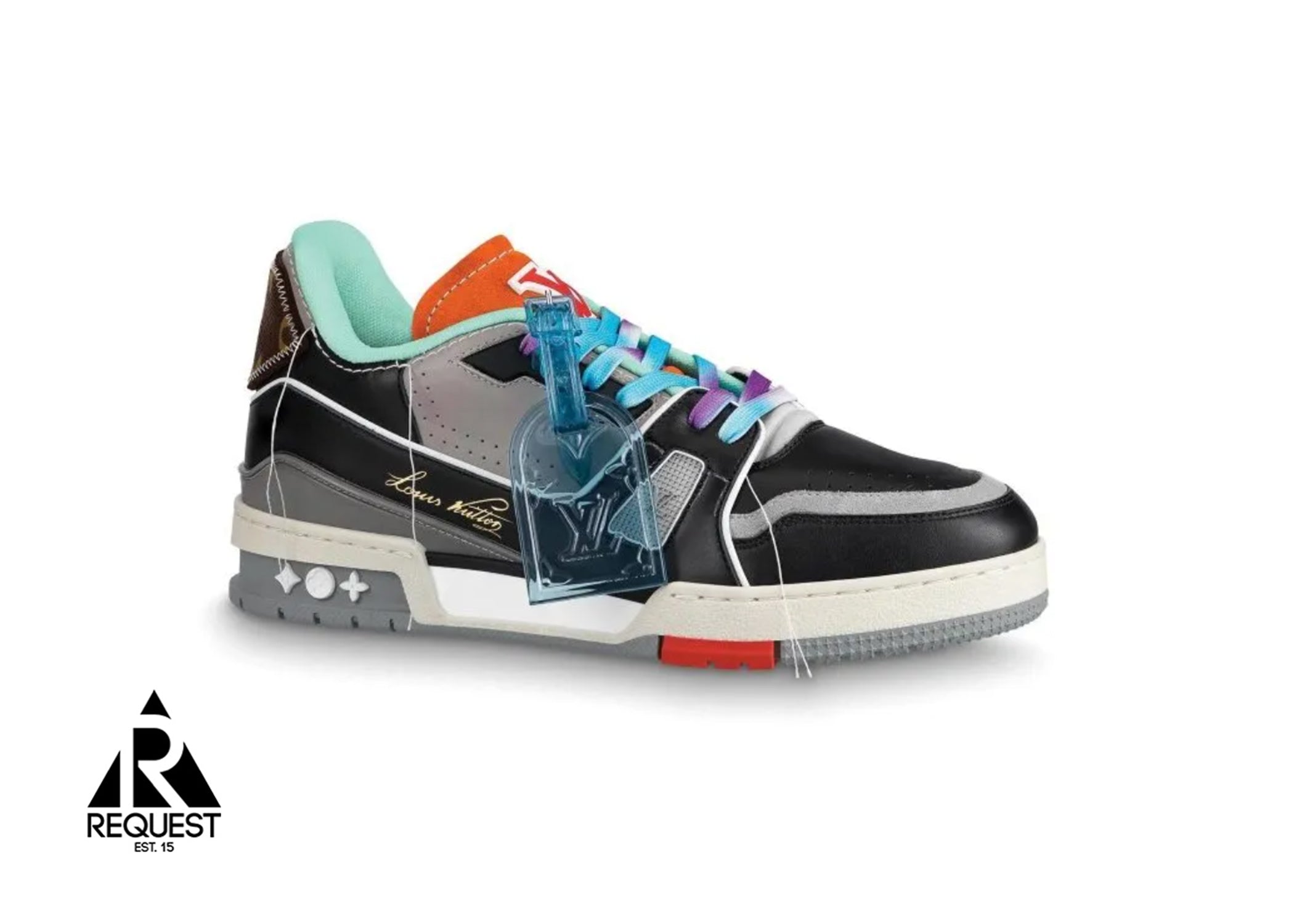Louis Vuitton LV Trainer Recycled "Multicolor Cyan Orange"