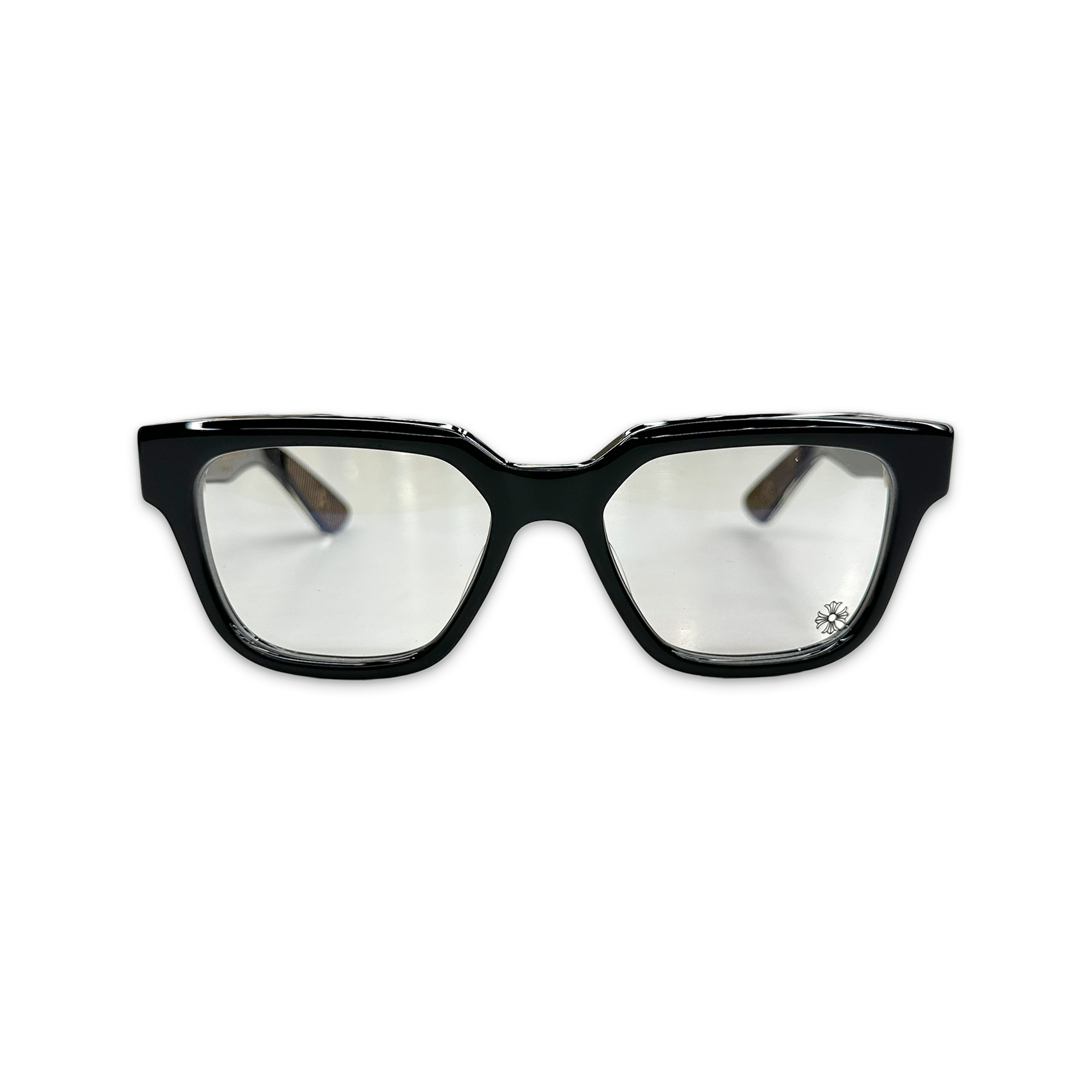 Chrome Hearts, Vagillionaire II Glasses w/ Emeralds 18K "Black/Gold"