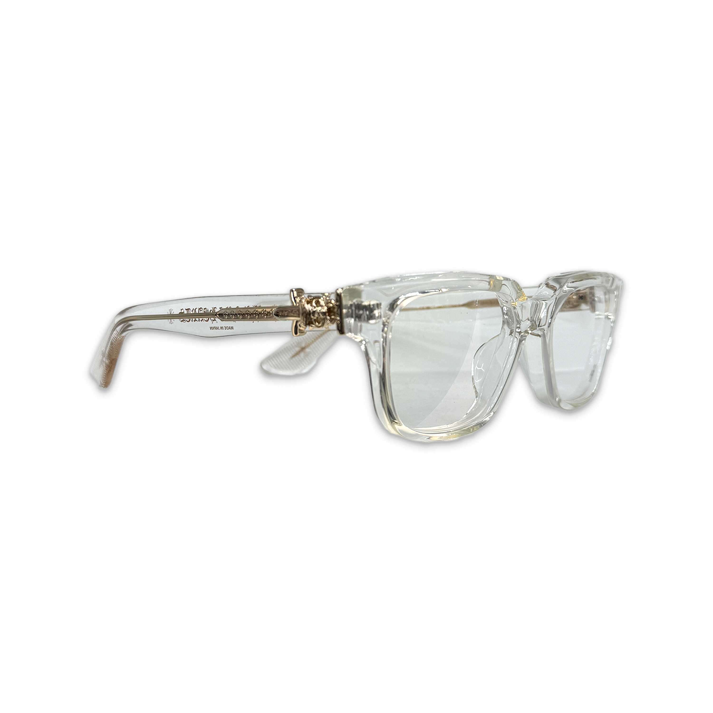 Chrome Hearts, Vagillionaire II Glasses "Clear Gold"