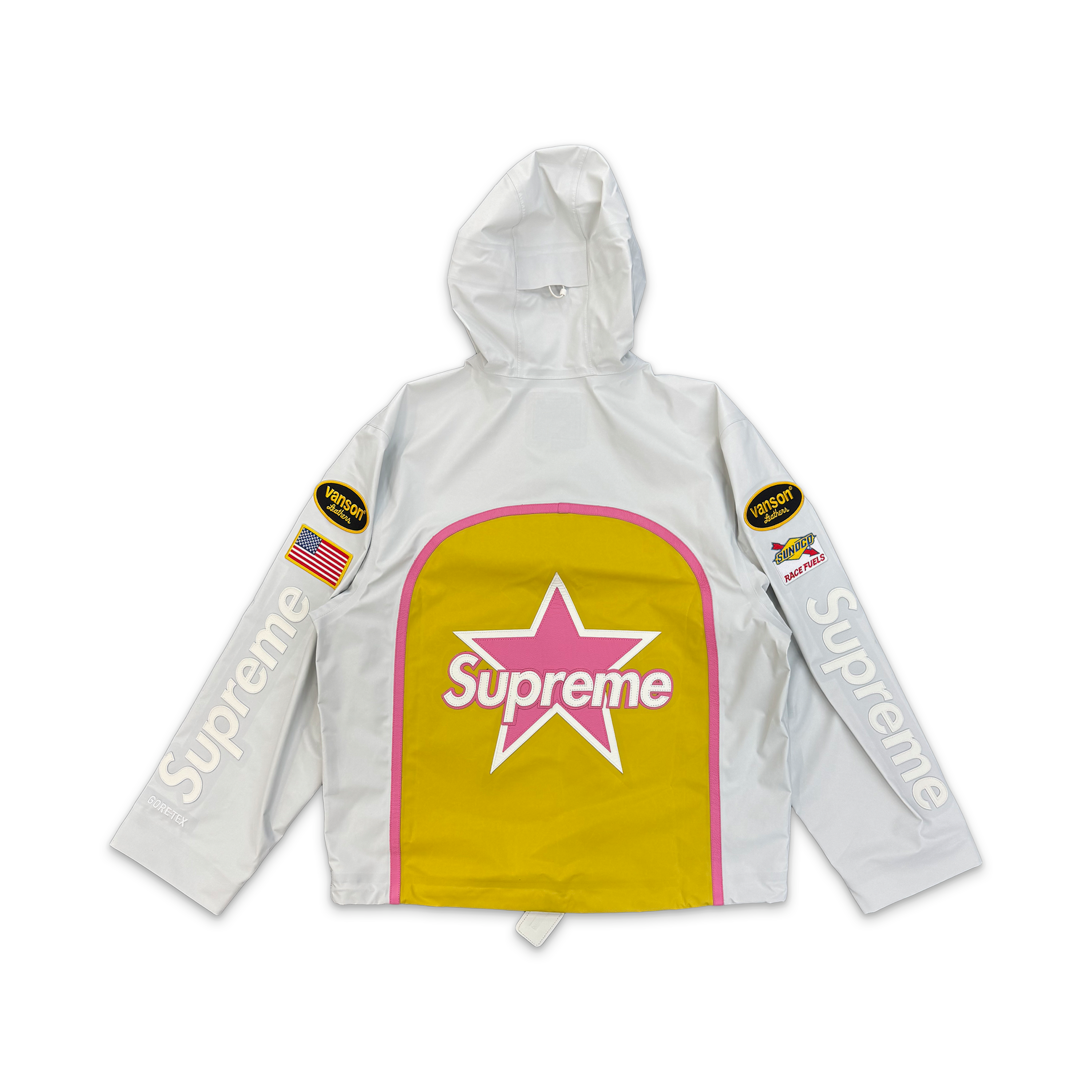 Supreme, Vanson Leathers GORE-TEX Shell Jacket "White Pink"