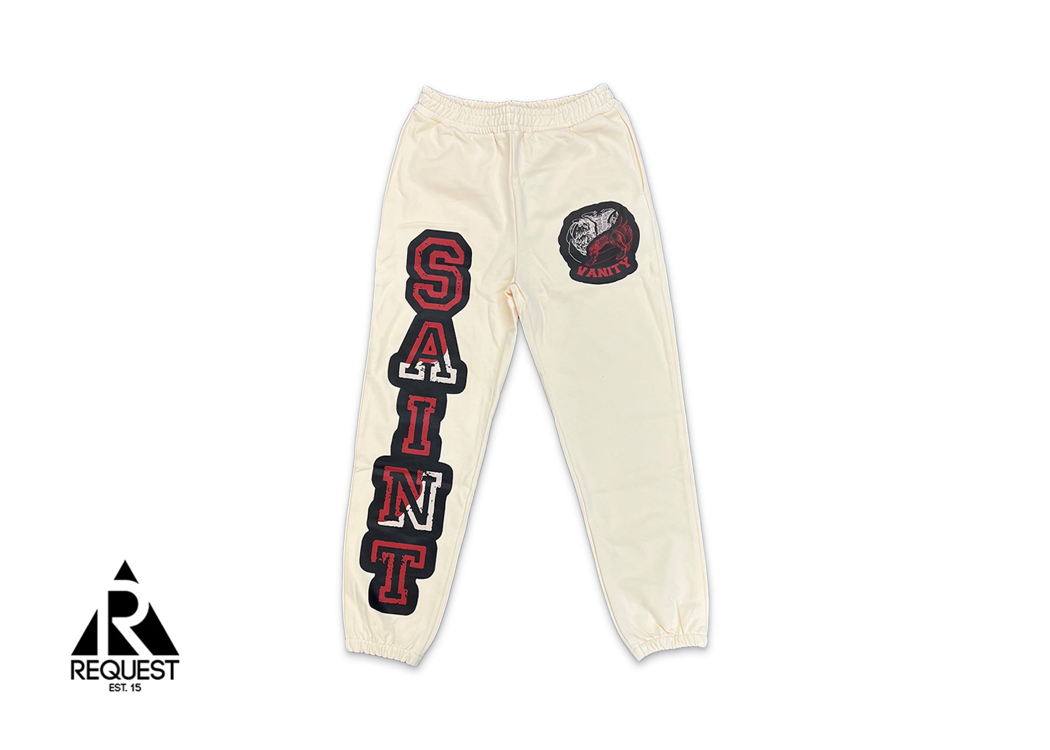 Saint Vanity Logo Sweatpants "Cream"