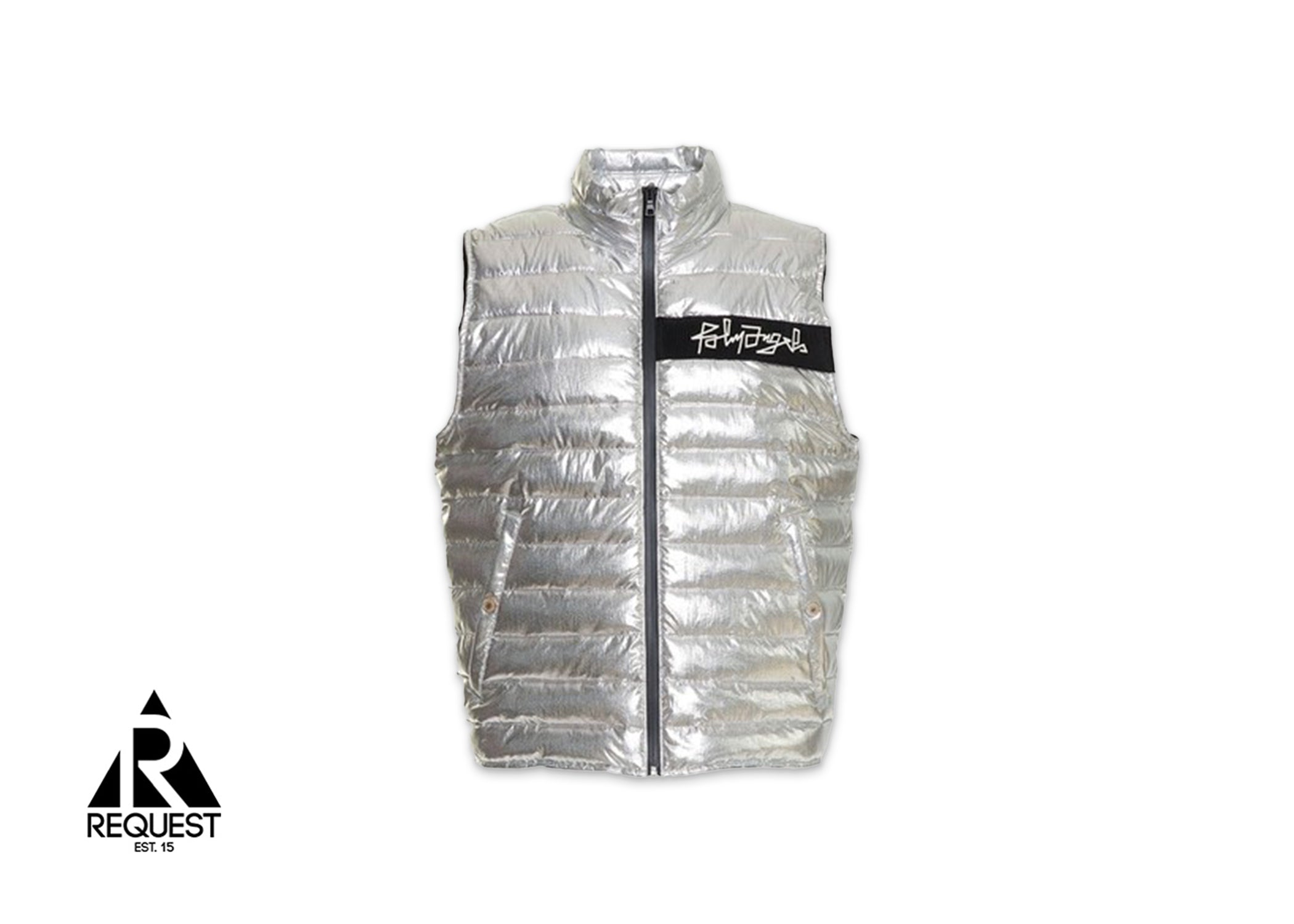 Palm Angels Season Quilted Vest "Silver Metallic"