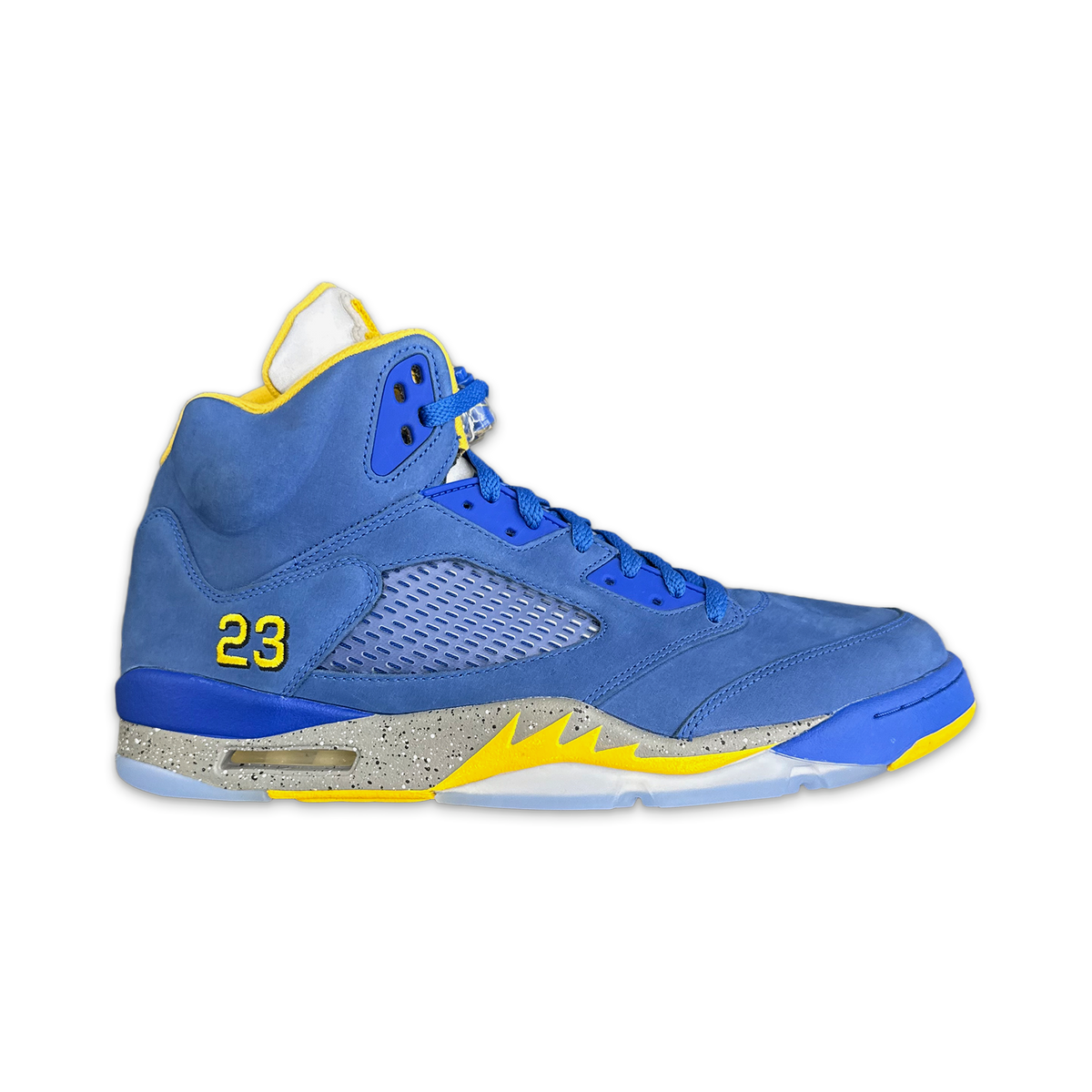 Laney Varsity Royal Jordan White Blue And Yellow Air Jordan Retro