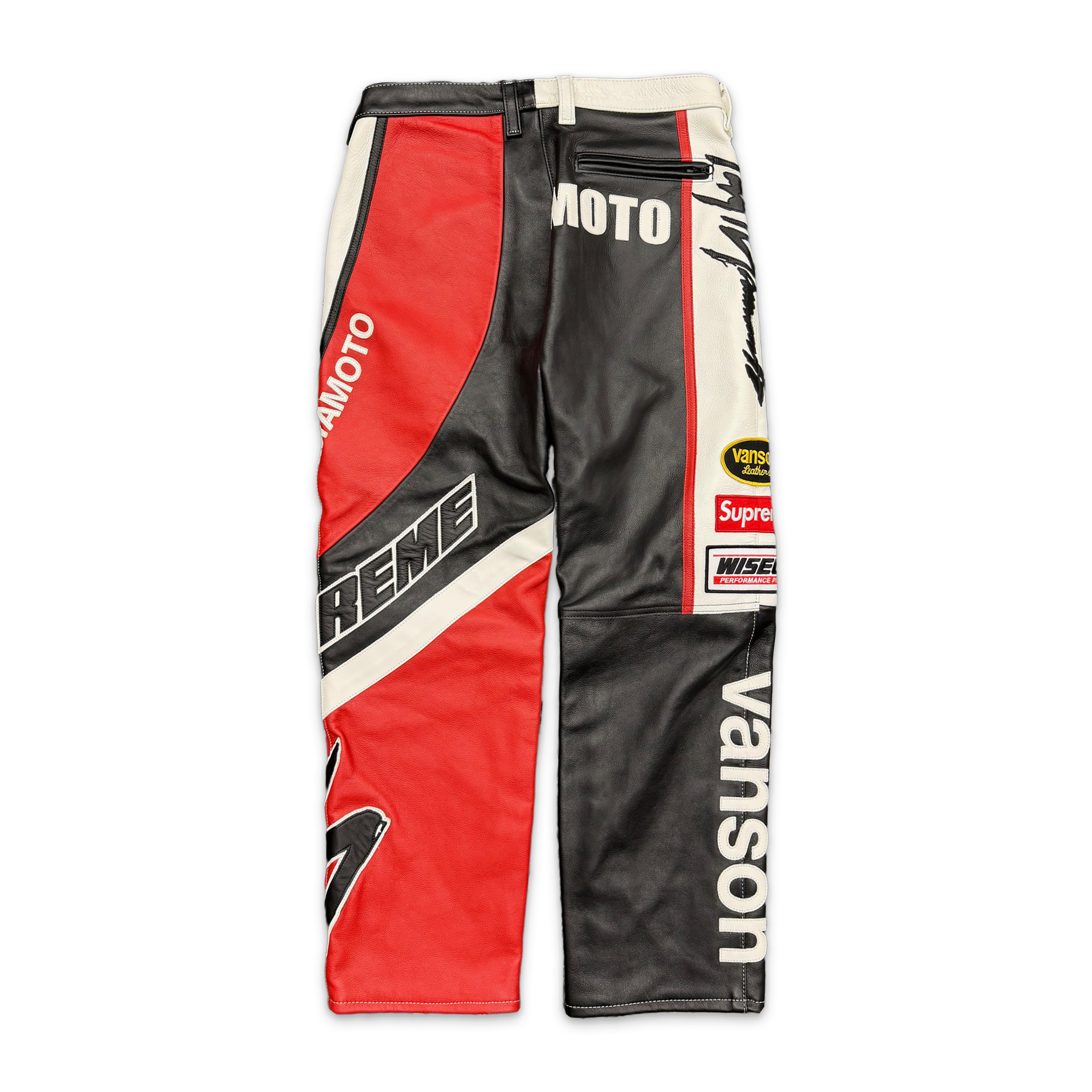 Vanson Yohji Yamamoto Leathers Split Pants (FW22) "White"