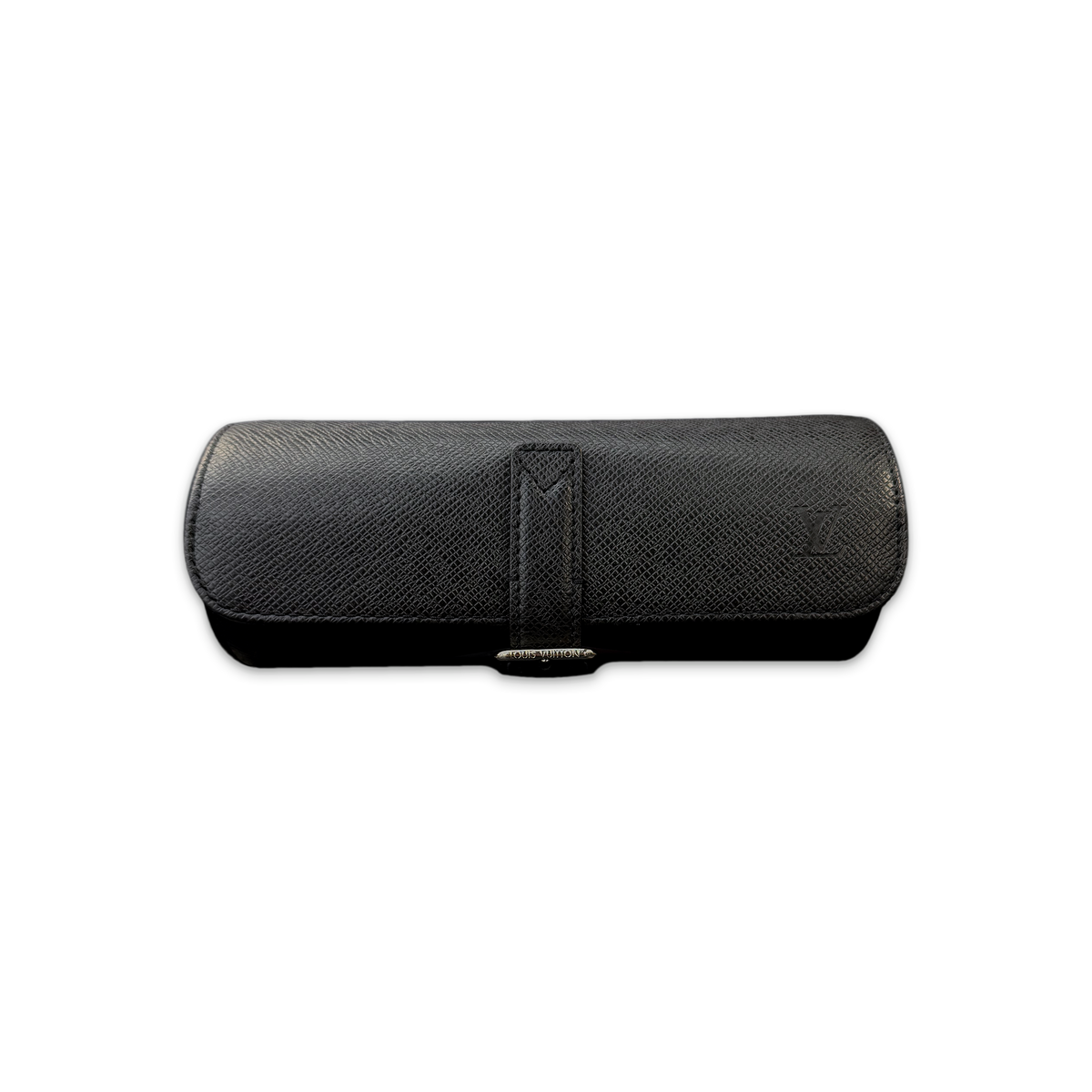 3 Watch Case "Black Epi Leather"
