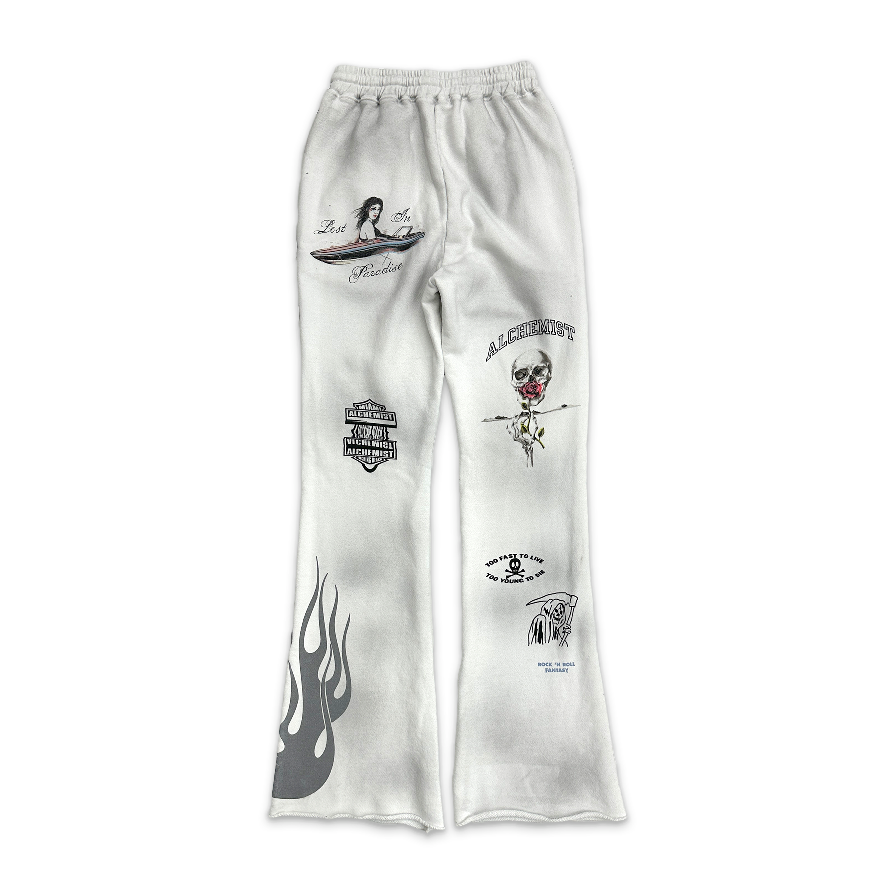 Alchemist, Multi Print Atelier Joggers “Dirty White Opal"