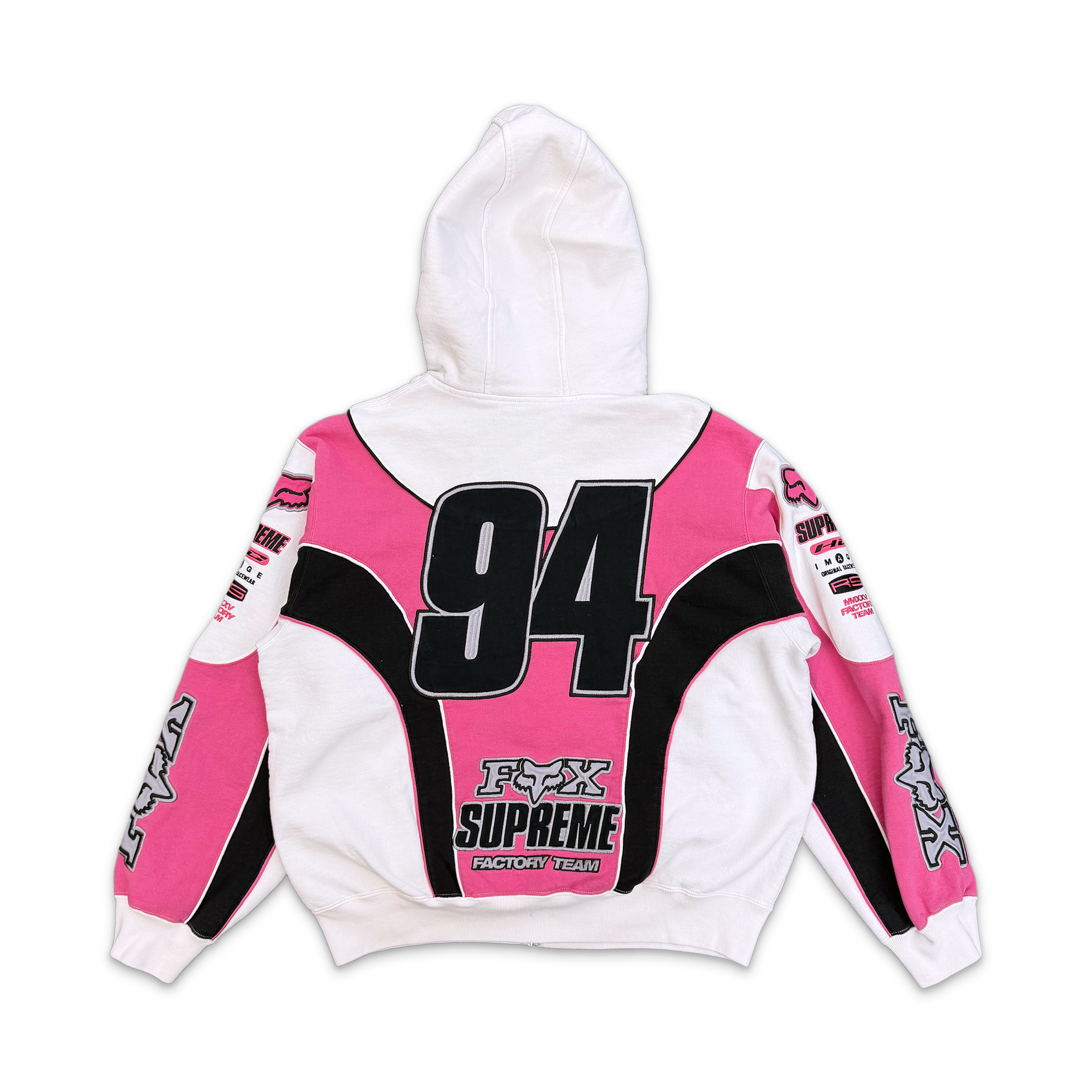 Fox Racing Zip Up Hooded Sweatshirt FW25 "White"
