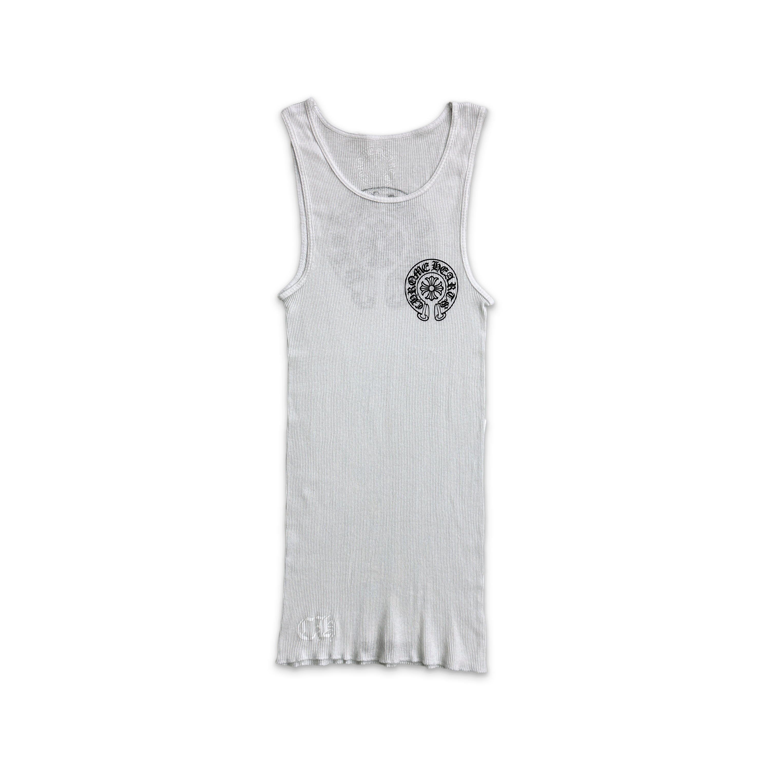 Rib Horseshoe Tank Top "White"