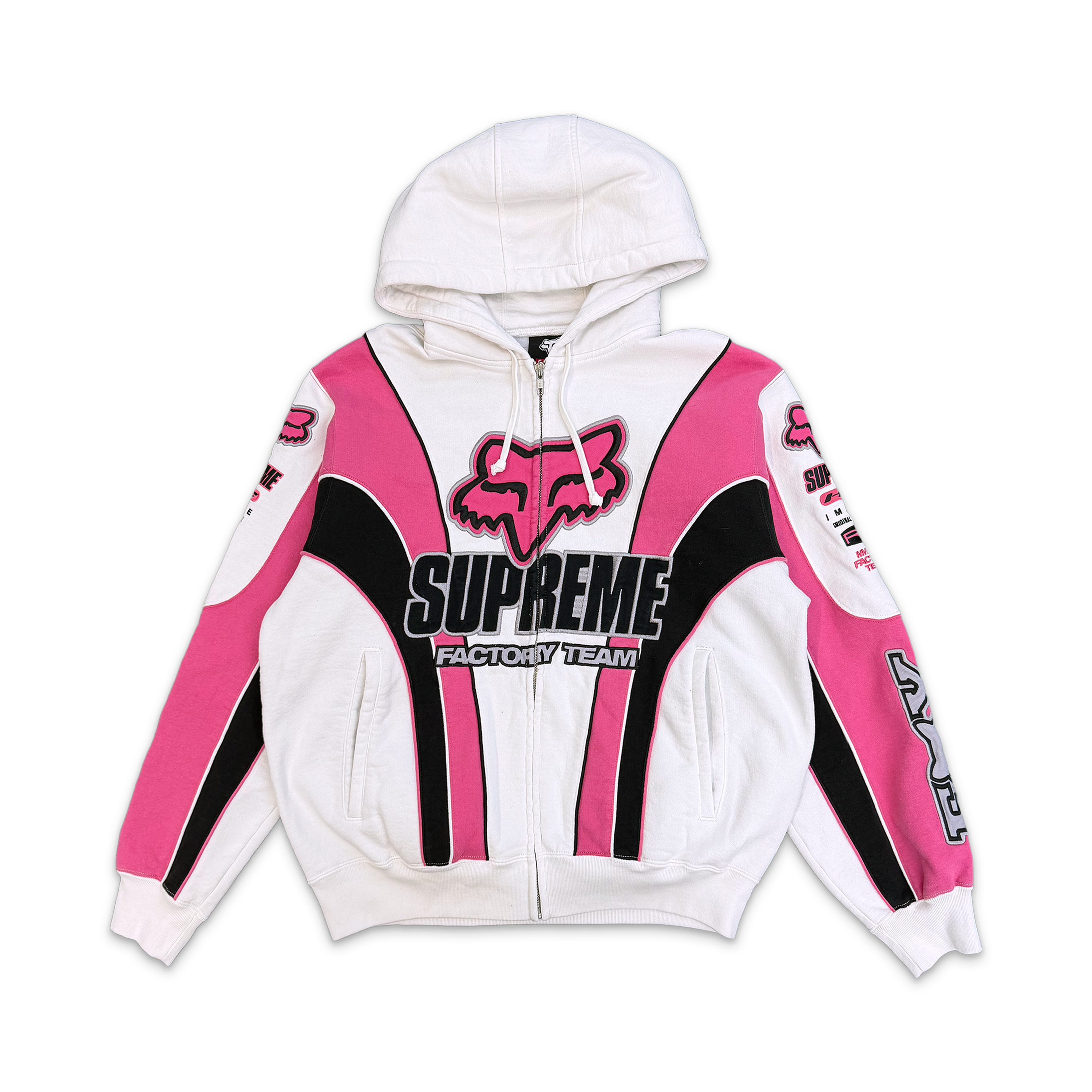Fox Racing Zip Up Hooded Sweatshirt FW25 "White"
