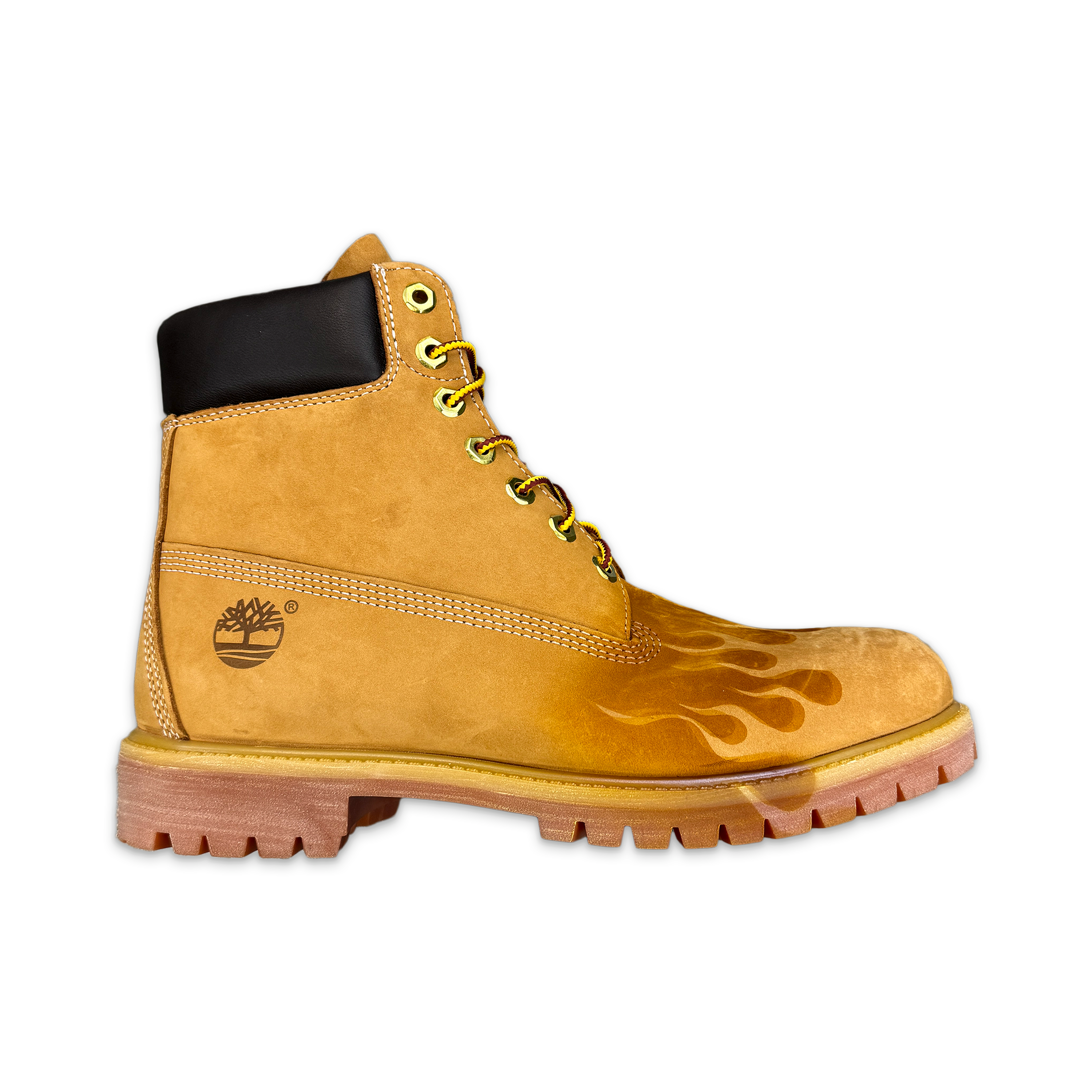 6 Inch Boot "Wheat Flames"