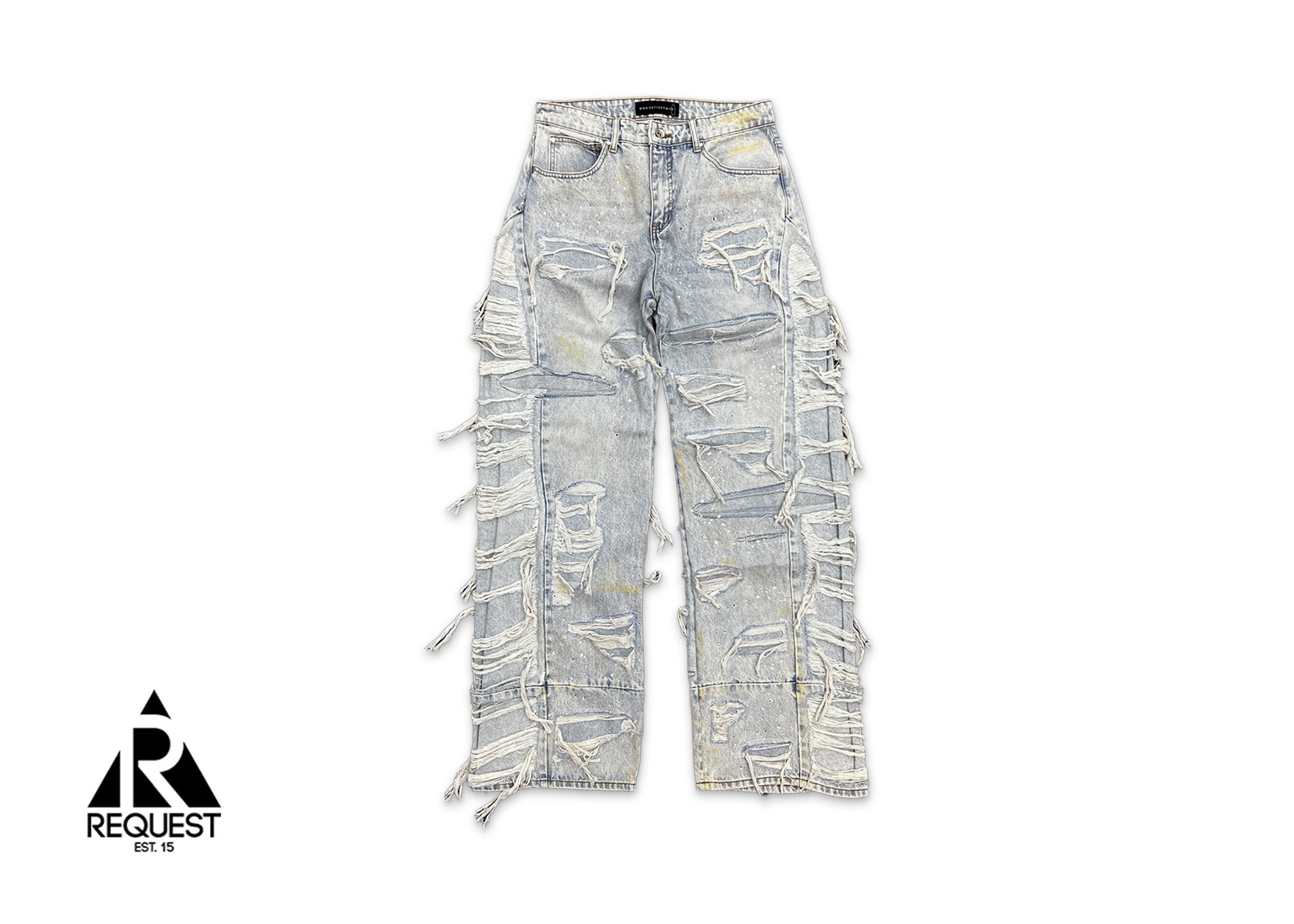 Ultra Flare Distressed Denim "Sky"