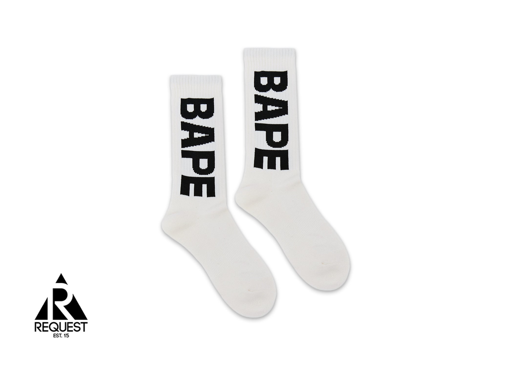 A Bathing Ape BAPE Logo Socks "White"