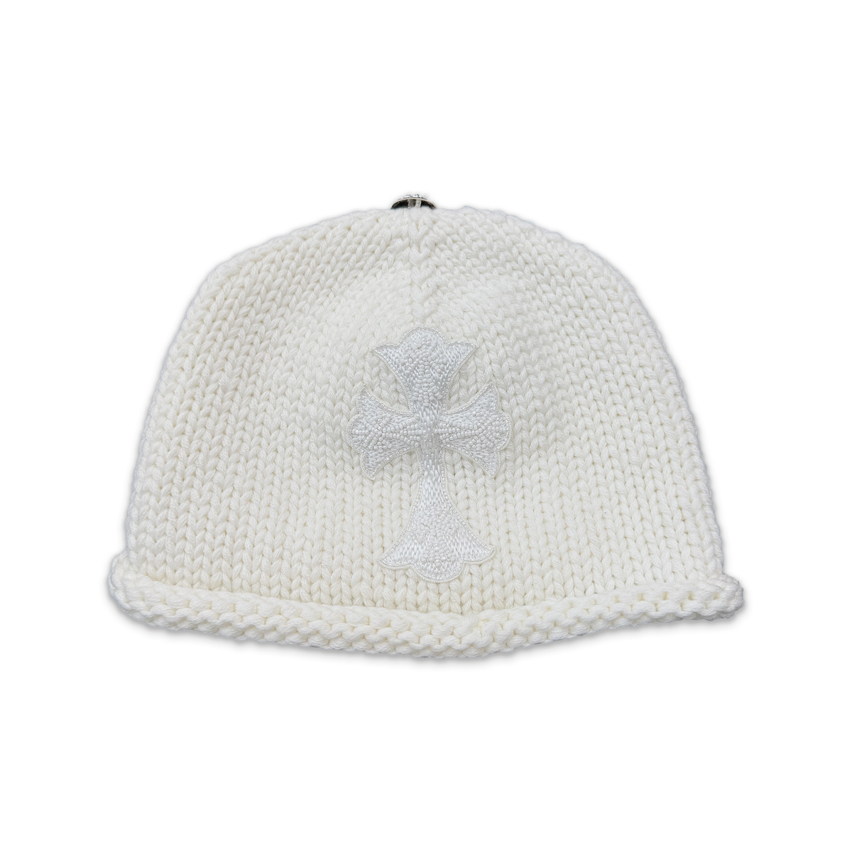 Cashmere Beaded Cross Beanie 