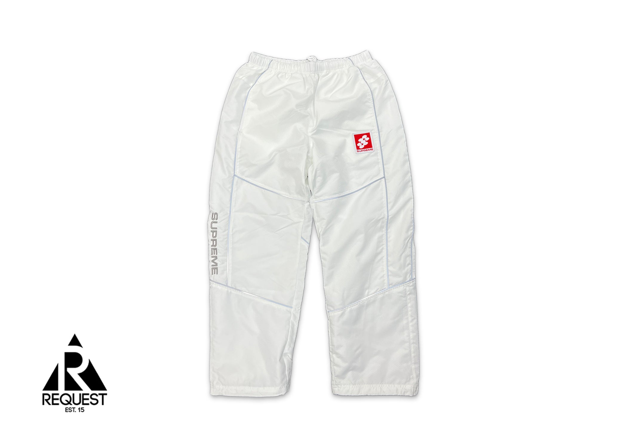 Reflective Piping Track Pant "White"