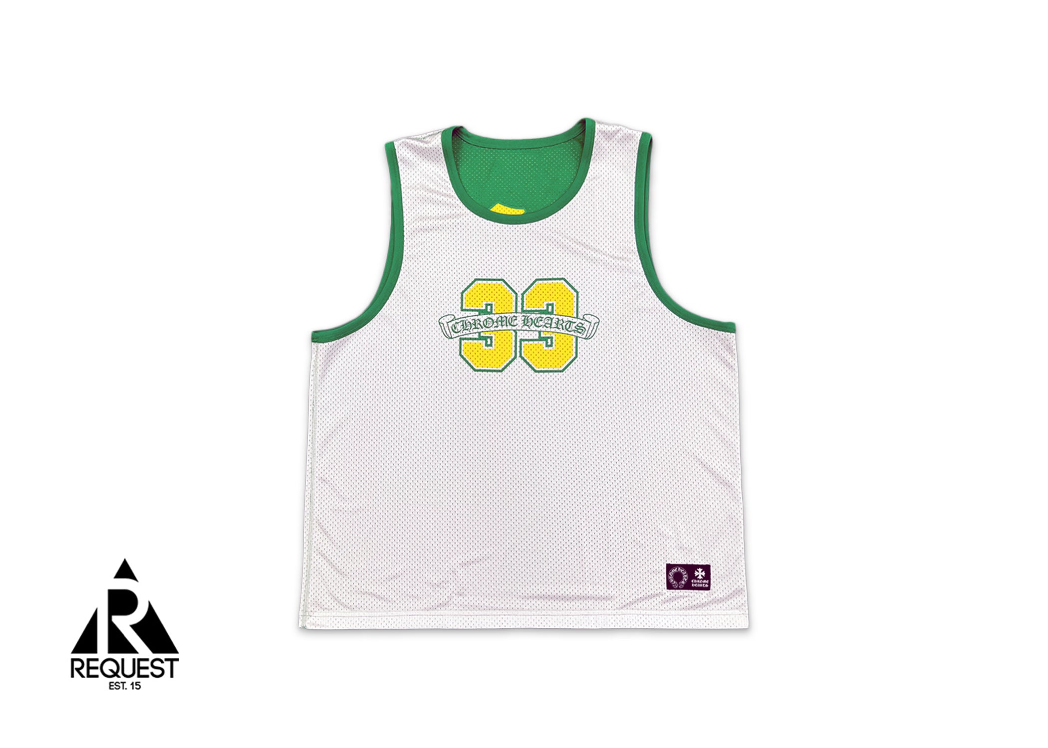 Chrome Hearts Sports Mesh Reversible Basketball Jersey “Green/Yellow”