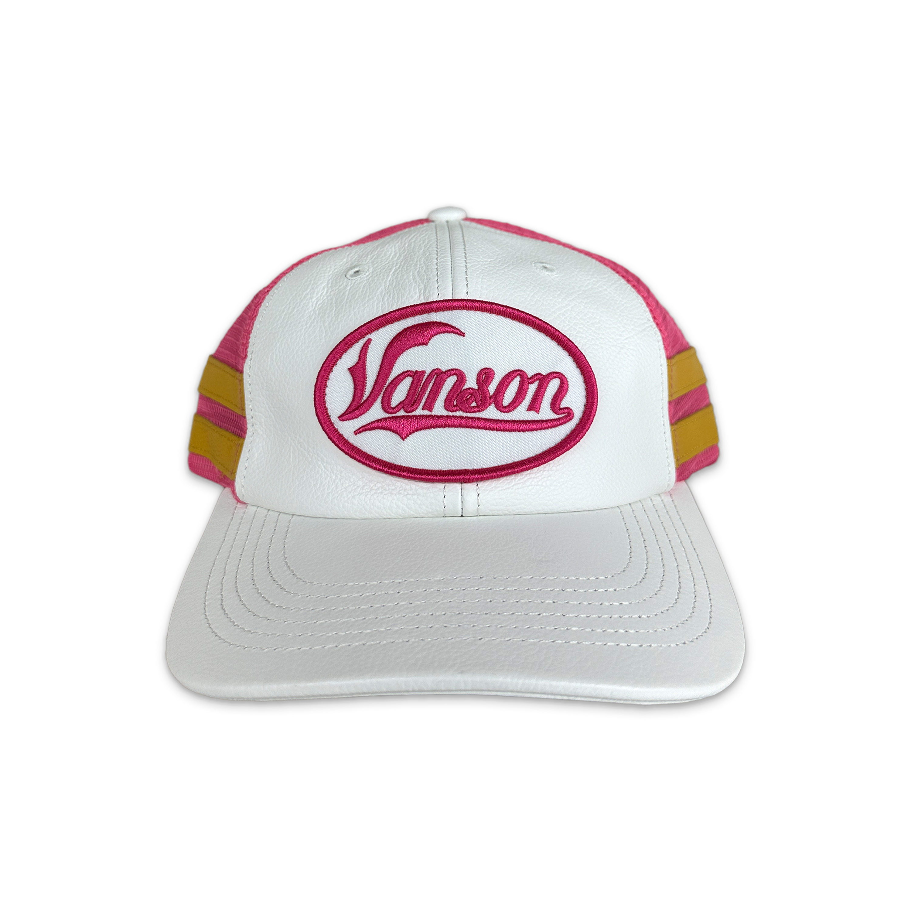 Vanson Leathers Mesh Back 6-Panel FW25 "White"