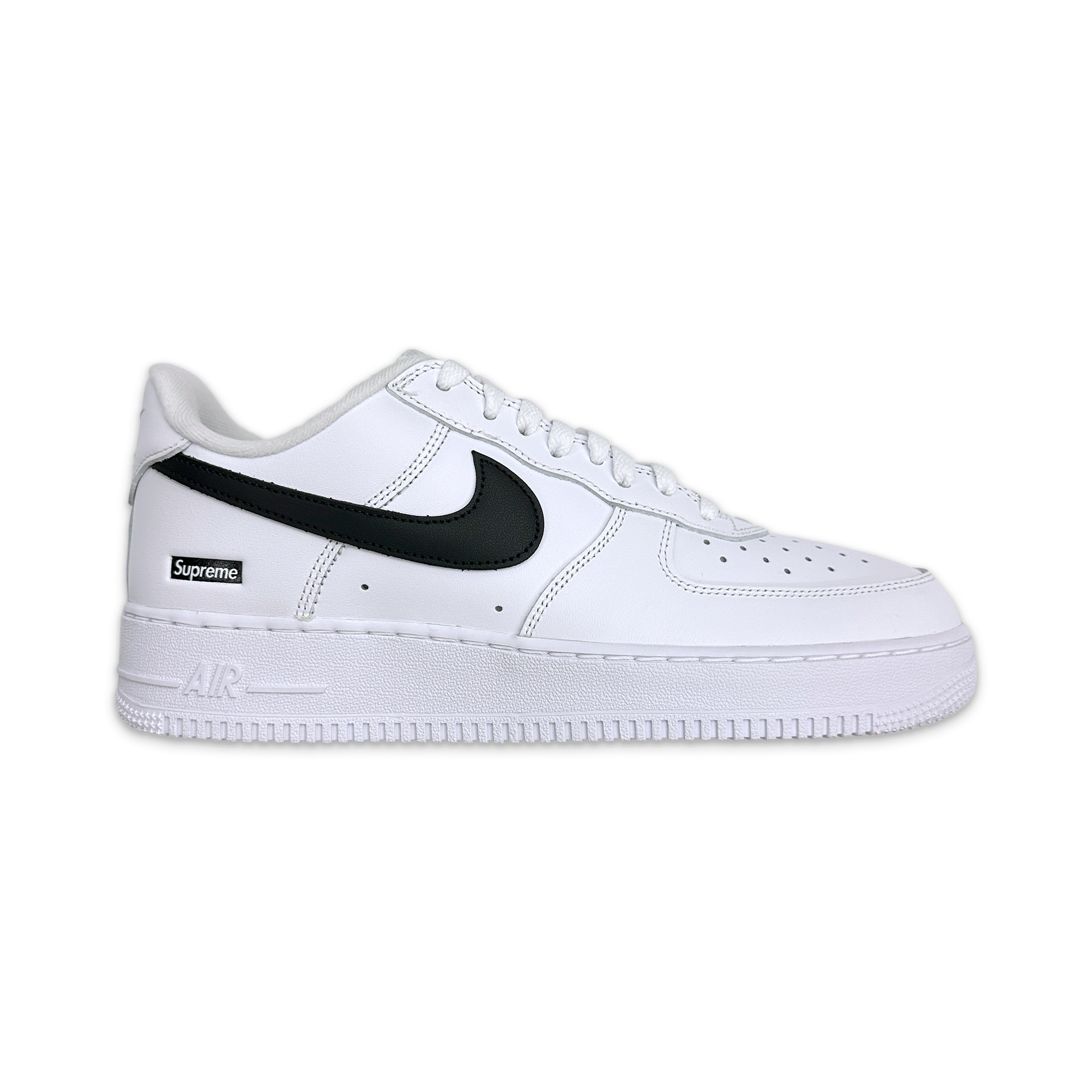 Supreme Air Force 1 Low Black Swoosh “White”
