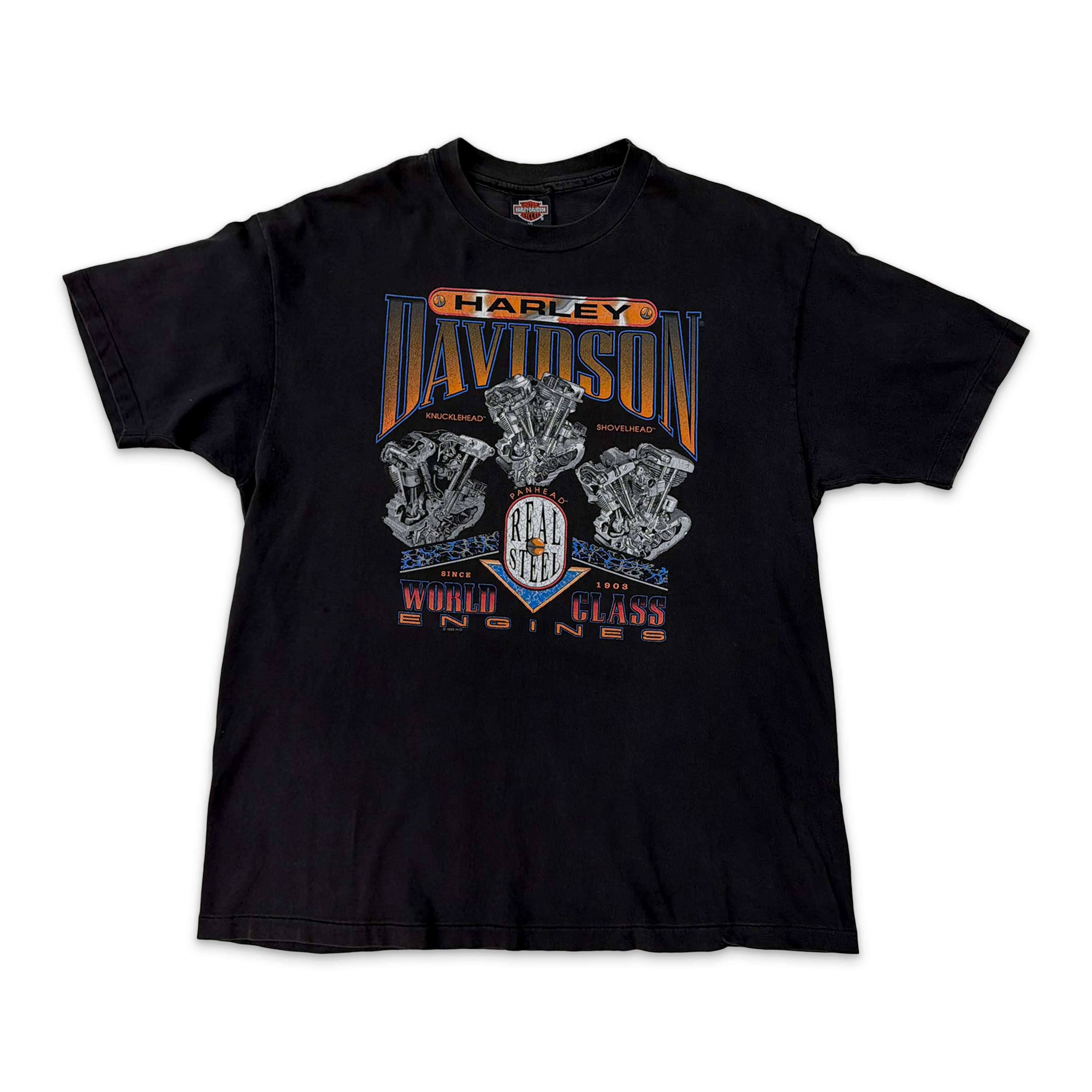 Harley Davidson Engines Tee "Faded Black"