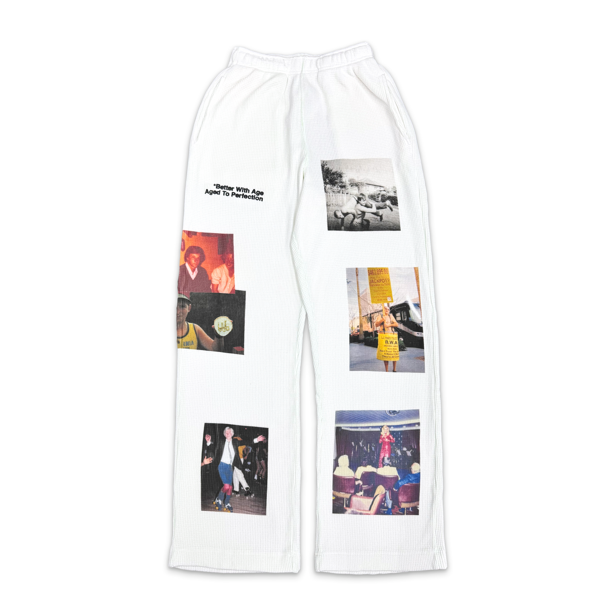 Better With Age, Better With Age Ricky Waffle Sweatpants "White"