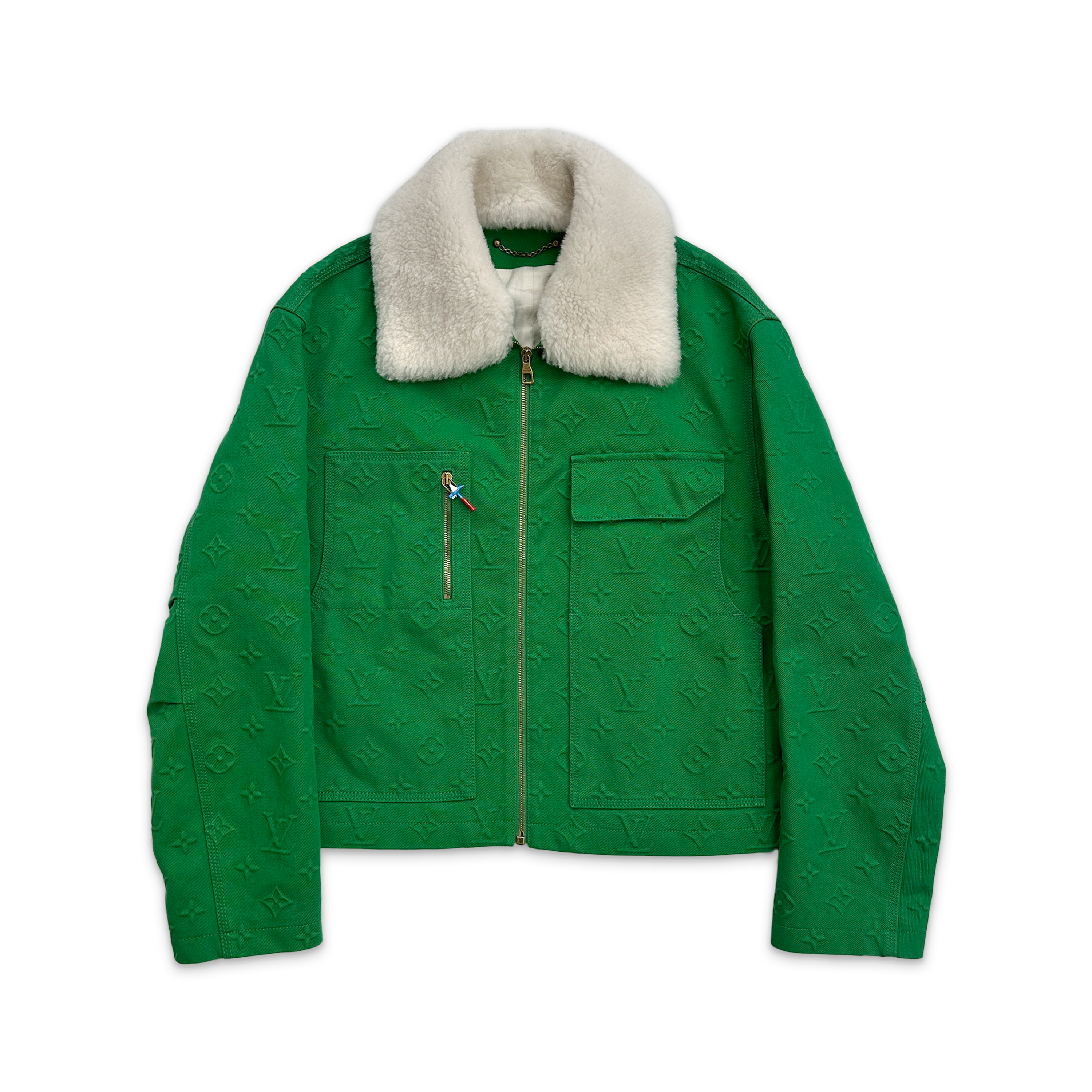 Louis Vuitton, Monogram Workwear Denim Jacket "Green"