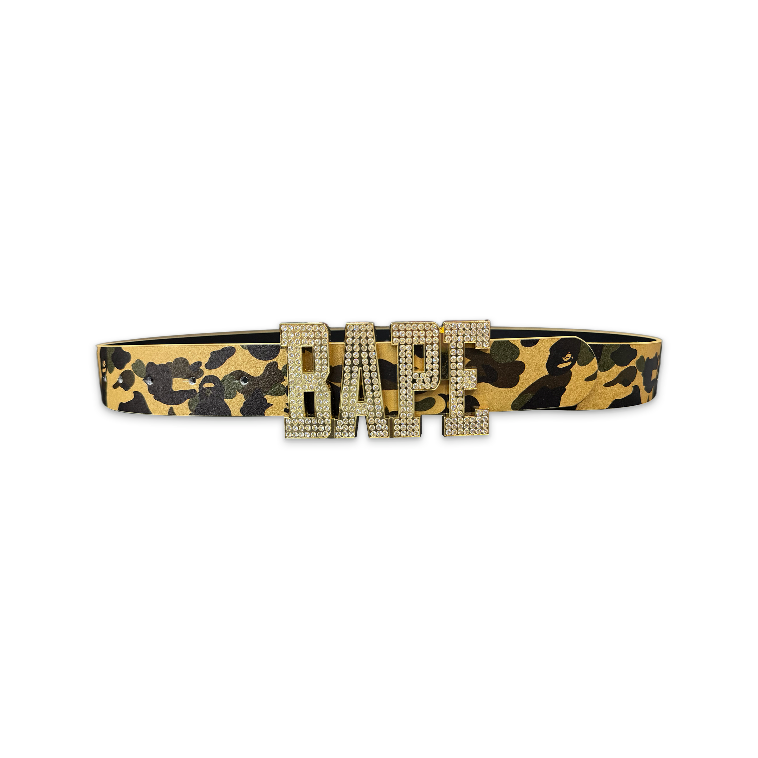 1st Camo Leather Belt "Yellow"