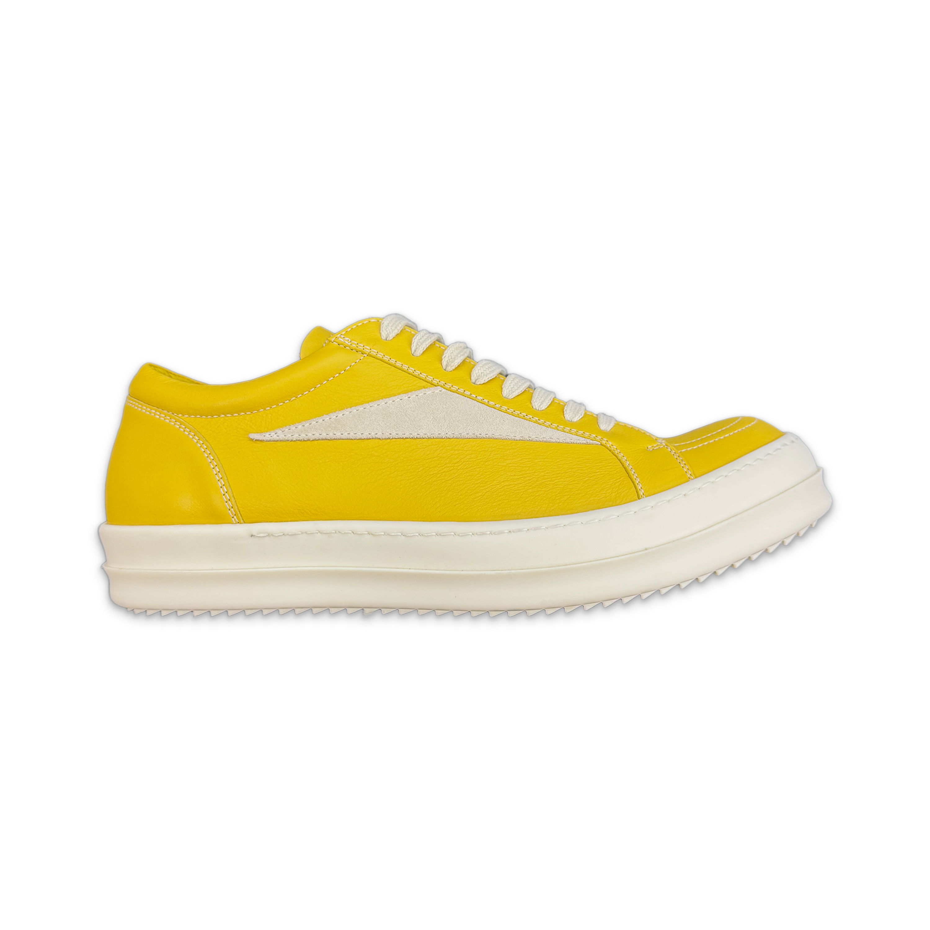 Rick Owens, Porterville Leather Vintage Sneaks "Lemon Milk"