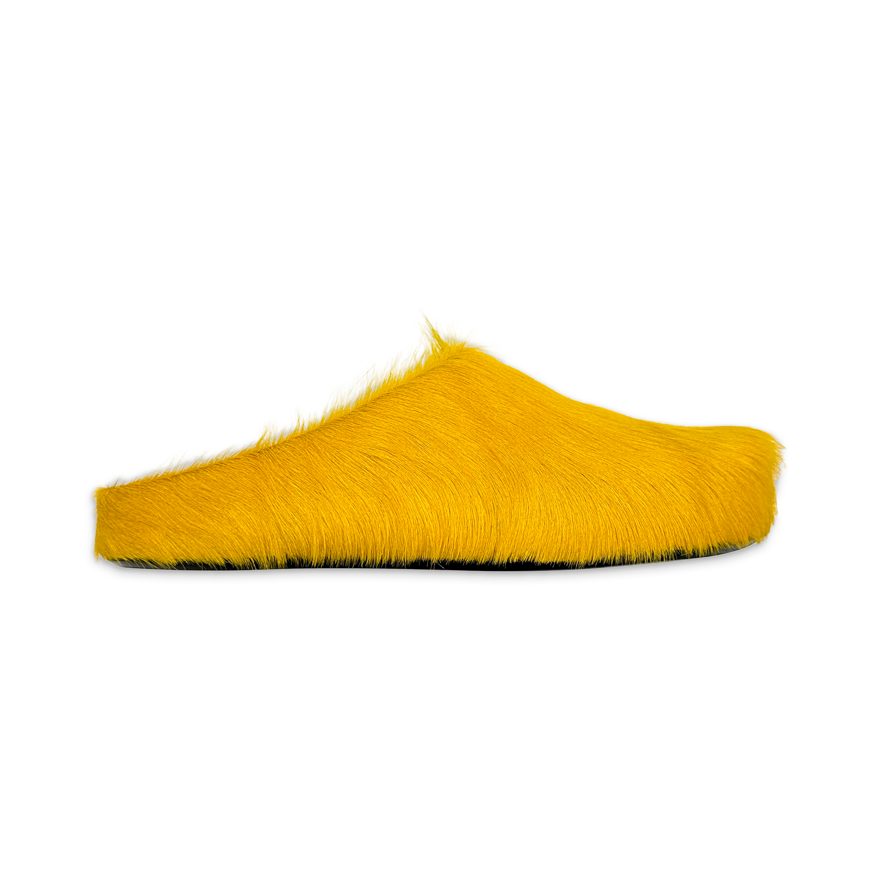 Calf Hair Fussbett Sabot Slipper "Yellow"
