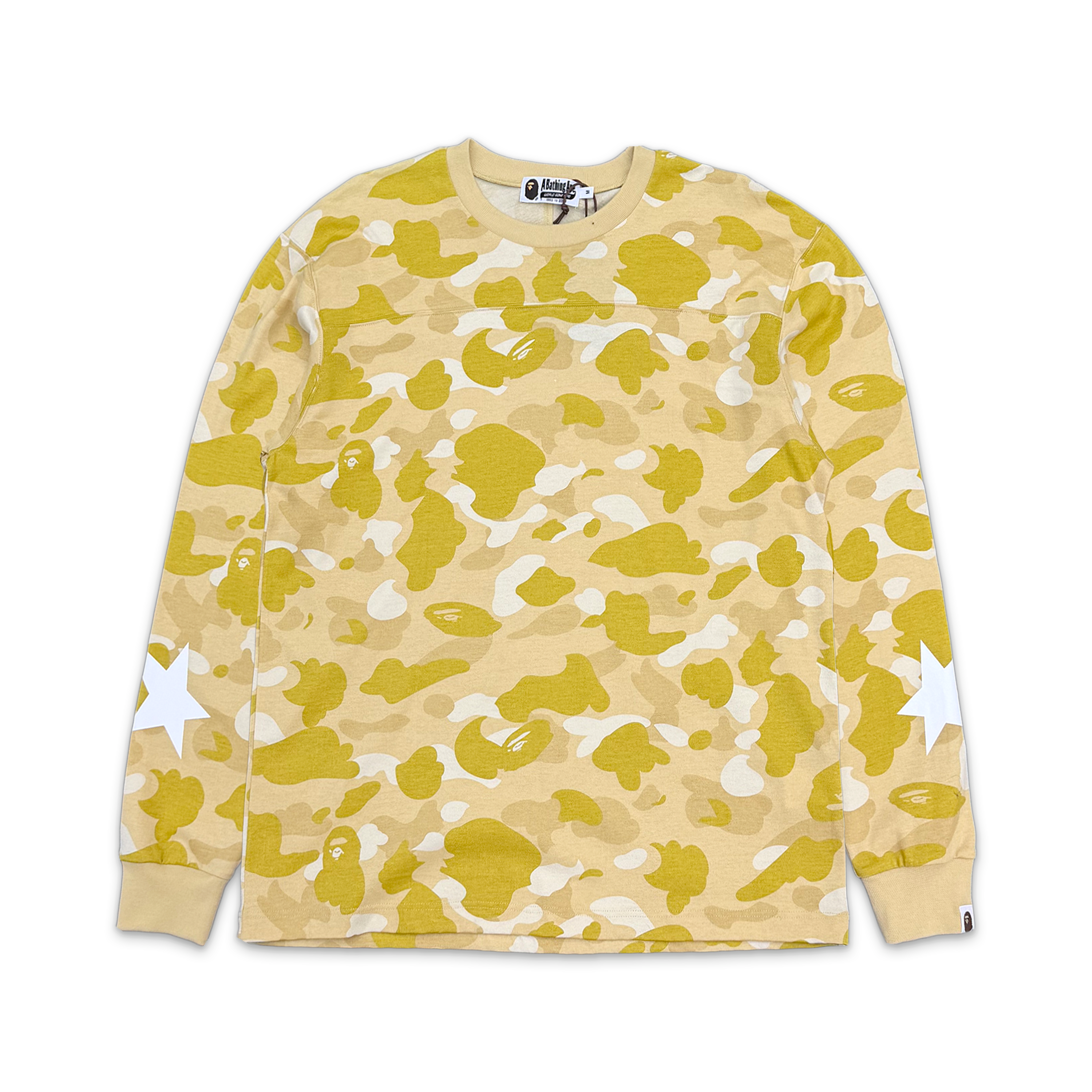 A Bathing Ape (BAPE), Bape ABC Color Camo Relaxed Fit L/S Tee "Yellow"
