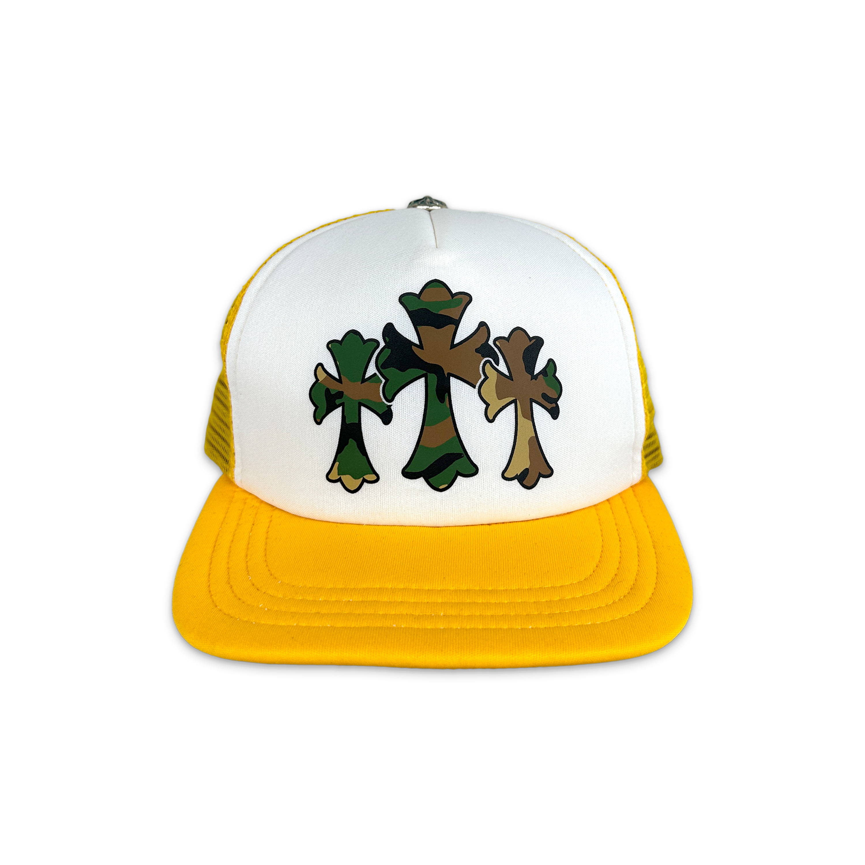 Chrome Hearts, Camo Triple Cross Trucker "Yellow"