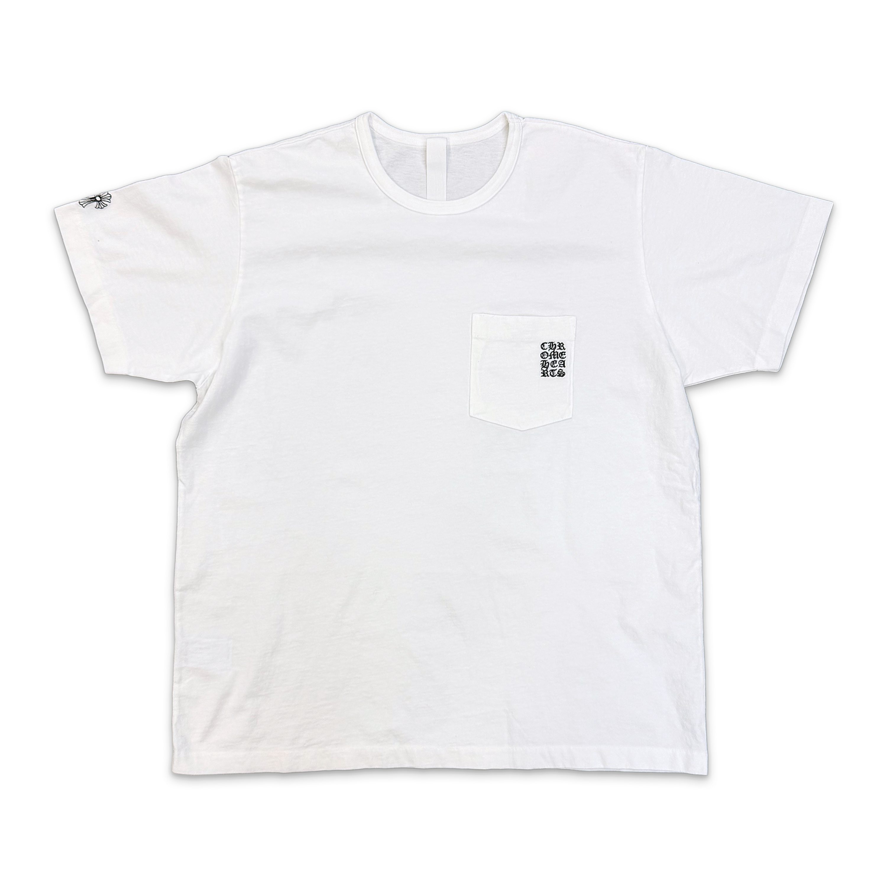 Y Not Embroidered Pocket Tee "White"
