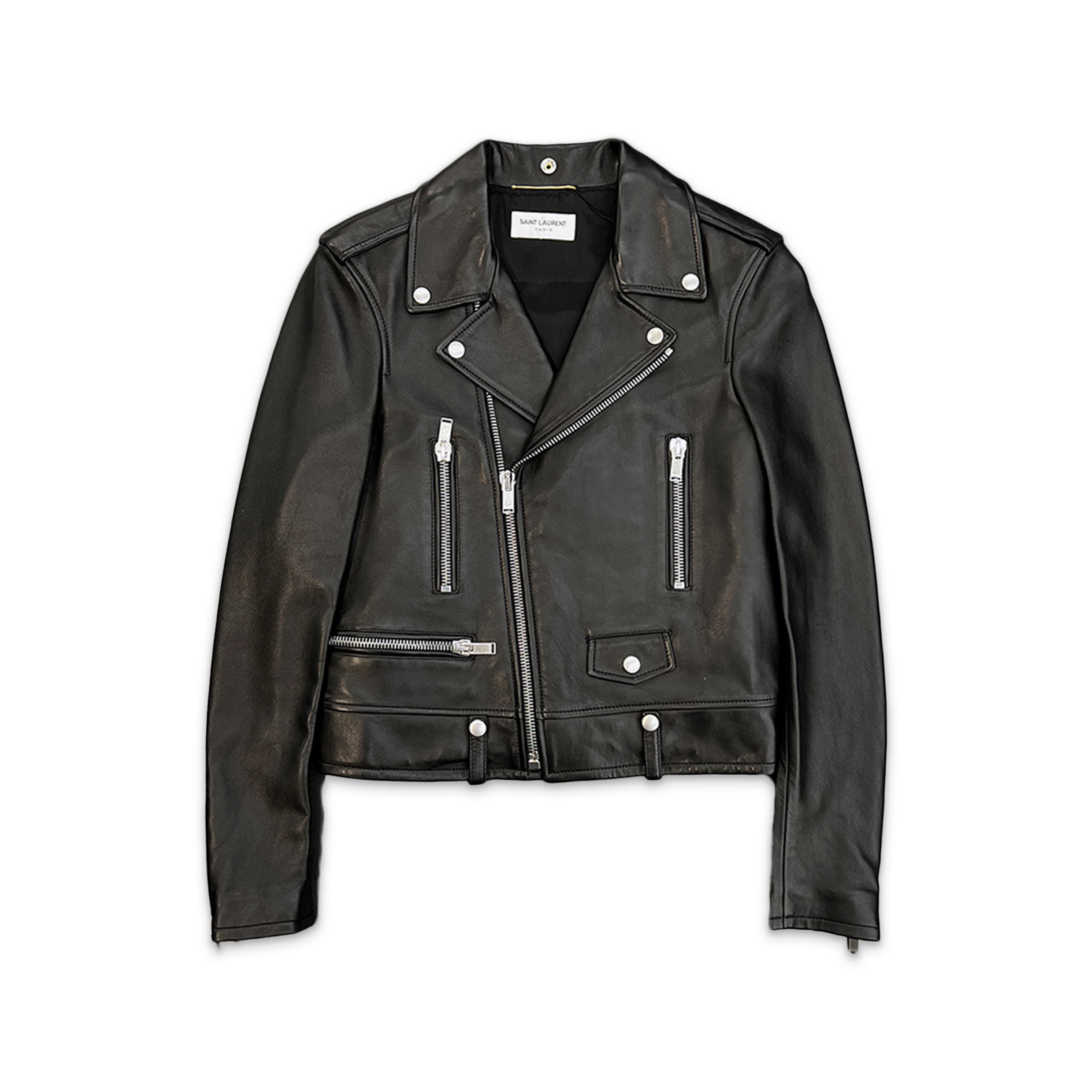 Leather Biker Jacket "Black" (W)
