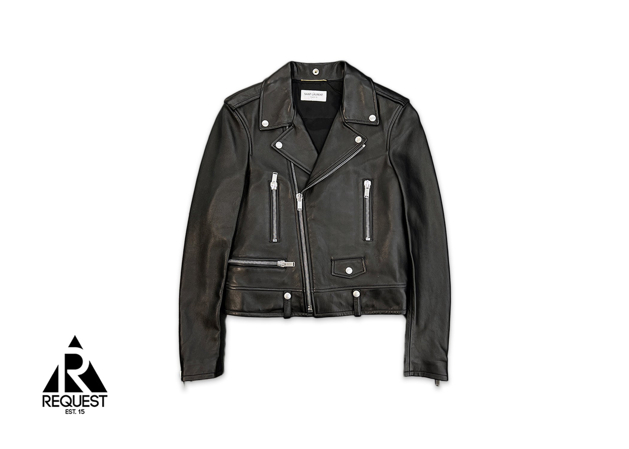 Leather Biker Jacket "Black" (W)