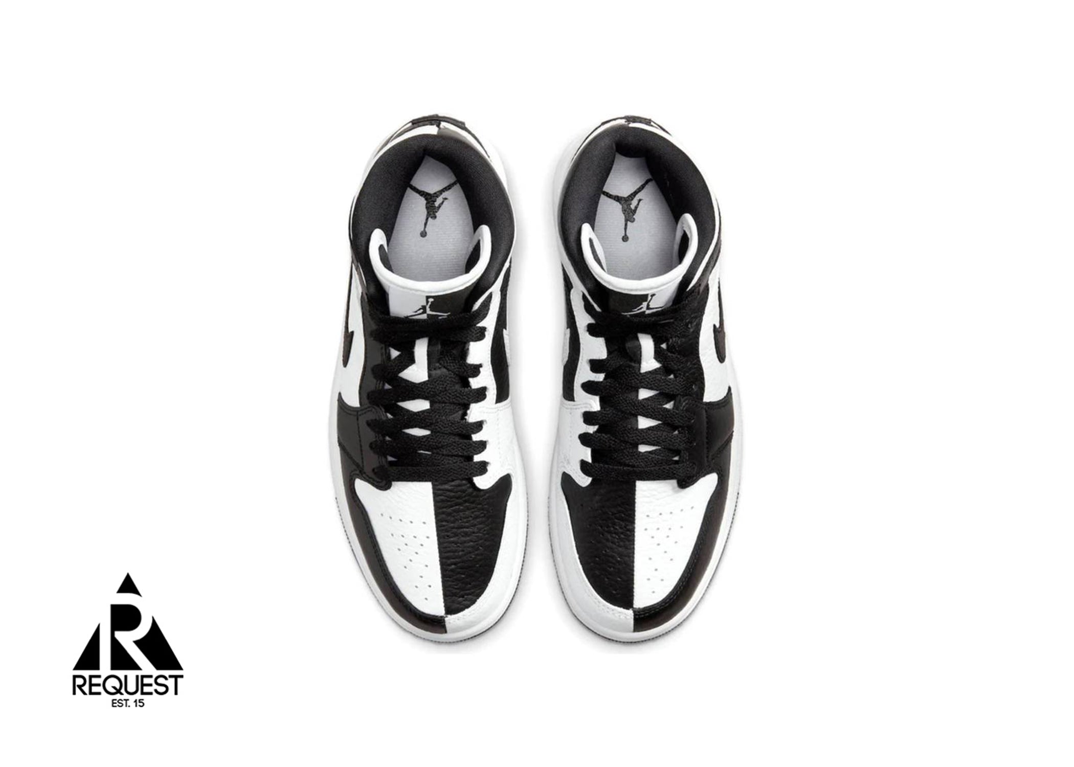 Air Jordan 1 Mid Split "Black White "(W)